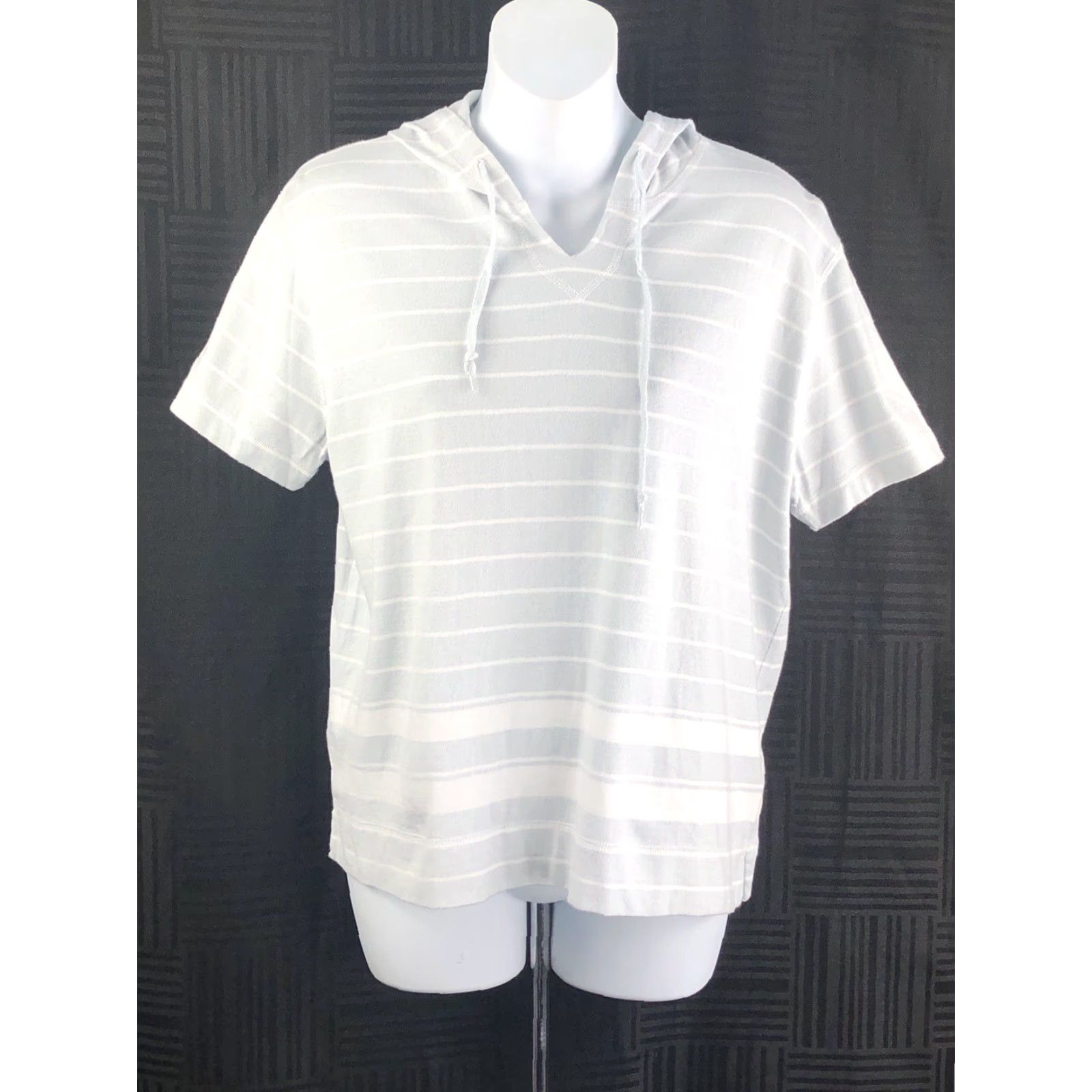 Jones New York Jones NY Hoodie T-Shirt Gray/White Stripe Short Sleeve Hi-Lo Hem Womens Petite XS-XL? Size L / US 10 / IT 46 - 5 Thumbnail