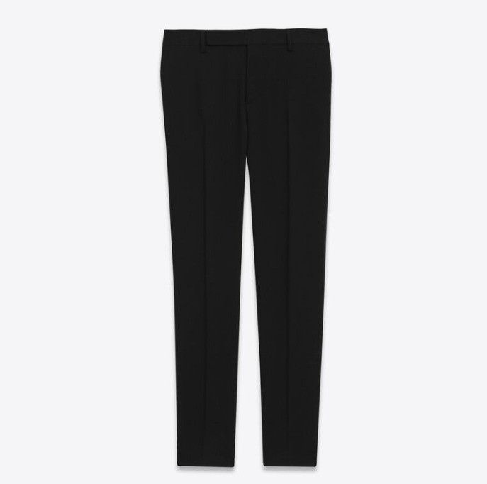 Saint Laurent Paris o1s1wg110125 607846 Tailored Pant in Gabardine in Black Size US 36 / EU 52 - 1 Thumbnail