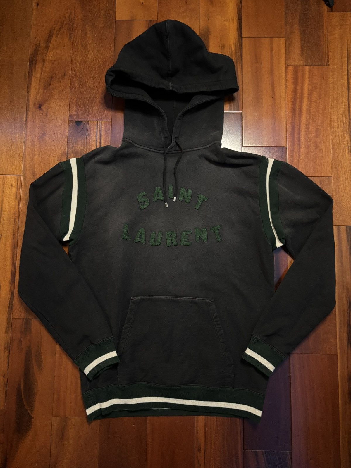 Saint Laurent Paris Black Saint Laurent Logo Hoodie | Grailed