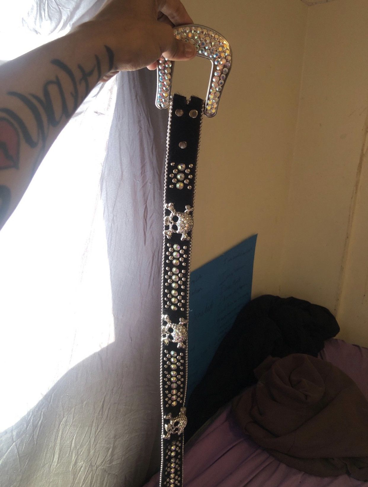 B.B. Simon Bb Simons skull belt Size 36 - 3 Thumbnail