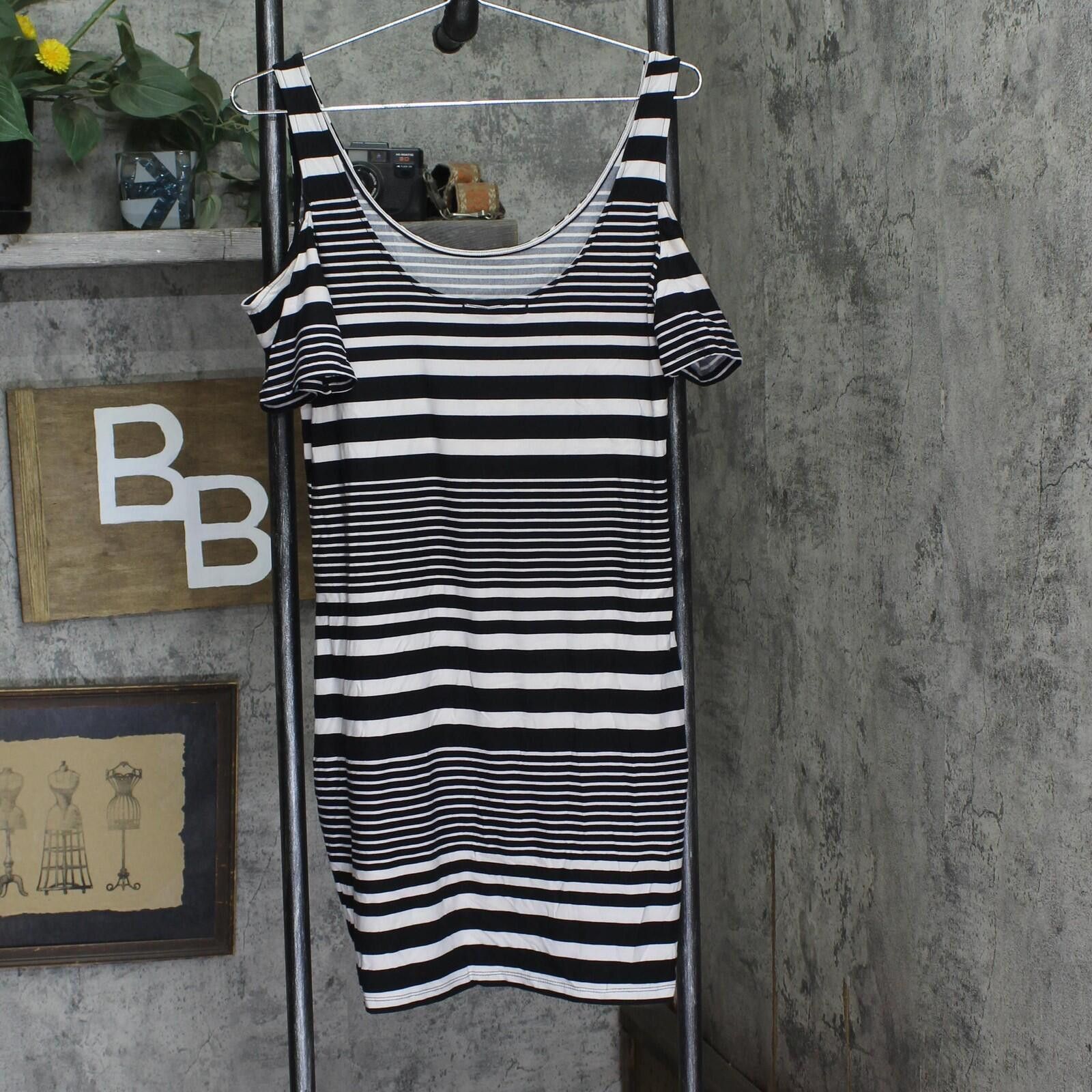 Other Nwt Planet Gold Printed Bodycon Dress Black / White Xl Size XL / US 12-14 / IT 48-50 - 2 Thumbnail