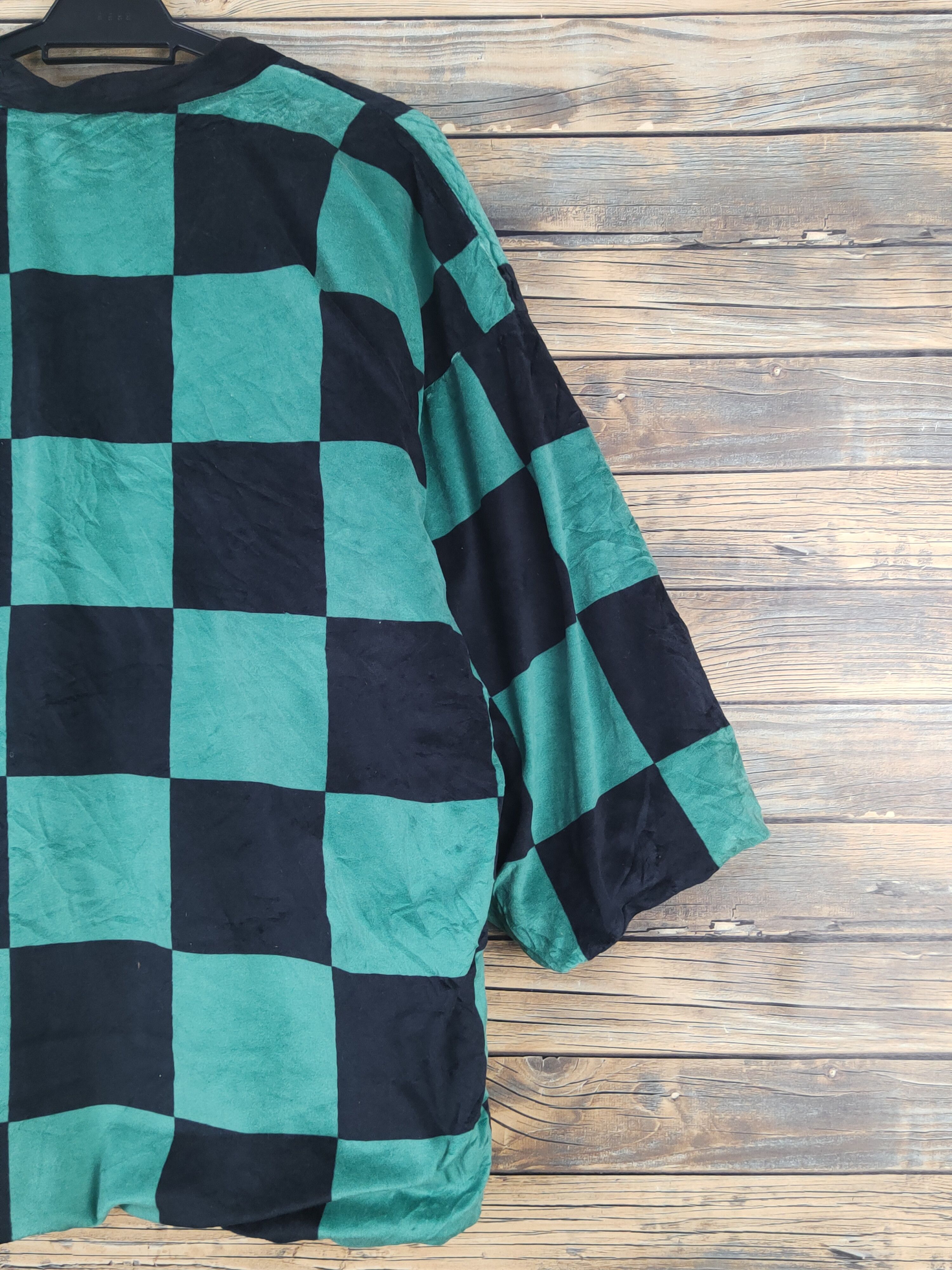 Japanese Brand × Vintage Japanese Brand Green Black Kimono Cardigan Size US M / EU 48-50 / 2 - 9 Thumbnail