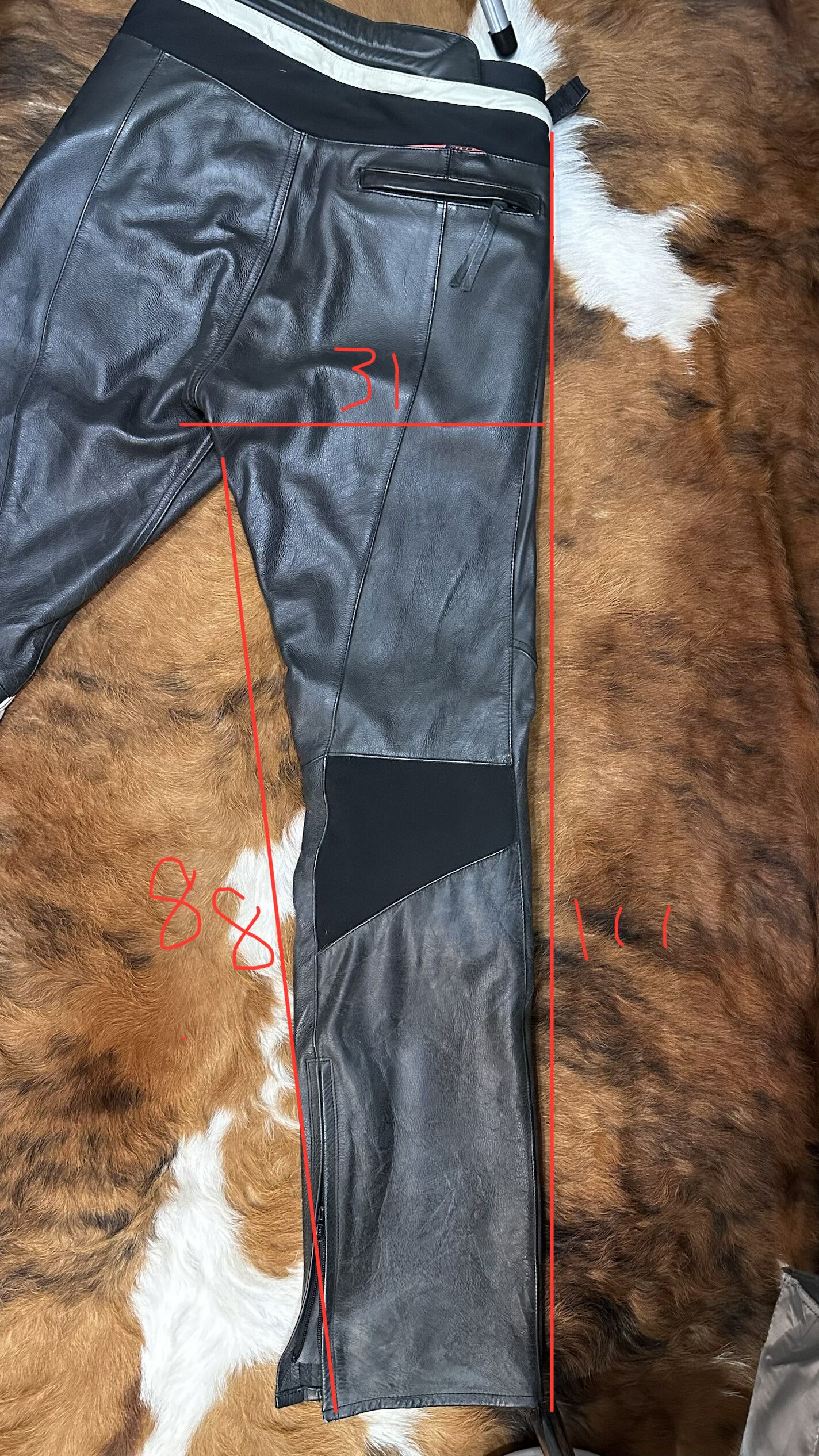 Japanese Brand Hyod Leather Motorcycle Pants - Size LL, Made in Japan Size US 30 / EU 46 - 8 Thumbnail