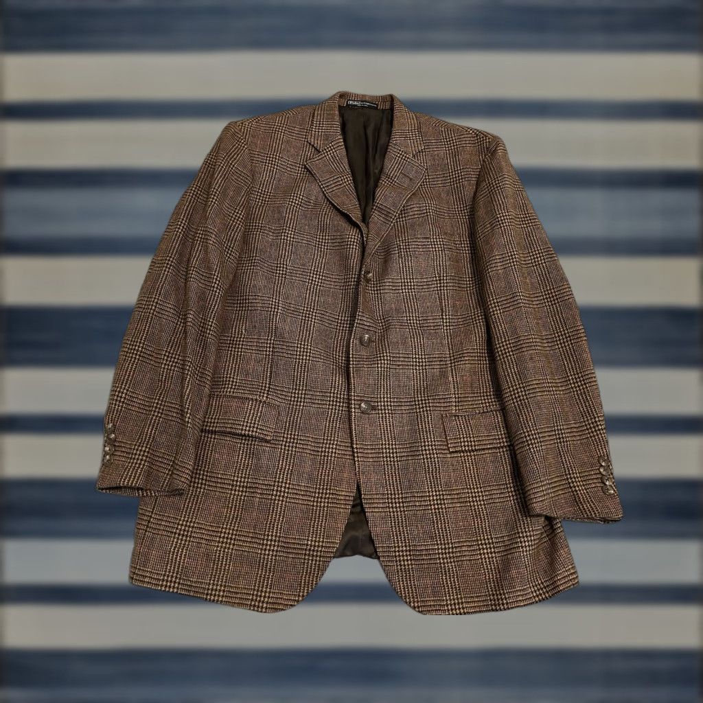 Polo Ralph Lauren Polo Ralph Lauren Polo Ralph Lauren Brown Wool Angora Blazer Sport Coat Jacket 46L Made in Italy Size US XXL / EU 58 / 5 - 1 Thumbnail