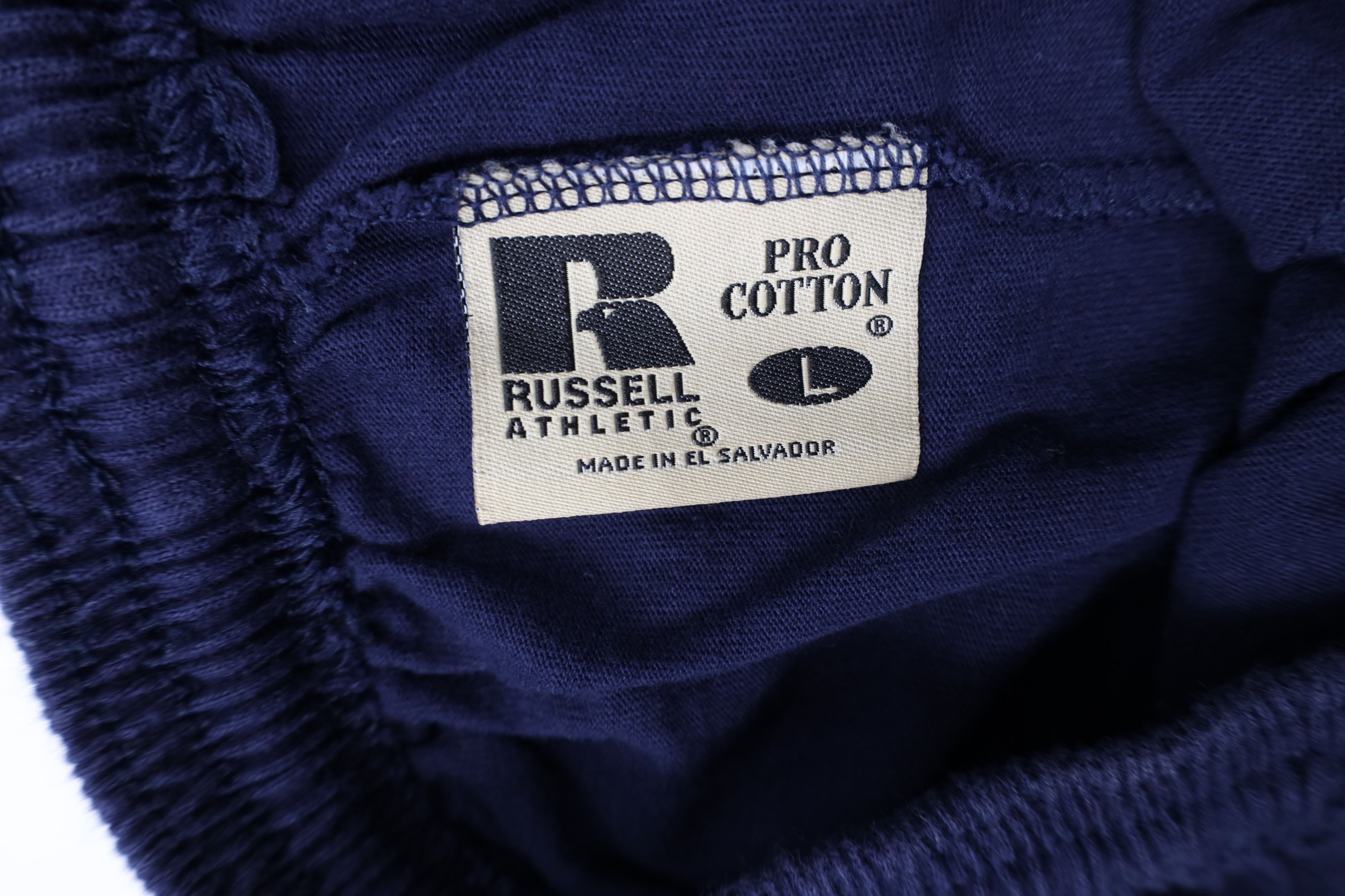 Russell Athletic Vintage 90s Y2K Russell Athletic Wide Leg Pants Blue Cotton Size US 36 / EU 52 - 8 Thumbnail
