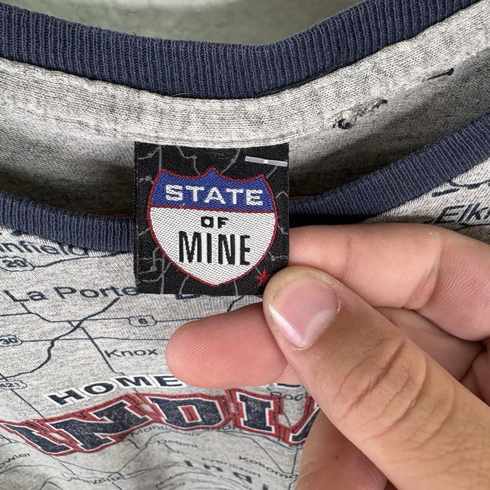 Other Vintage 90’s Grey Indiana State Road Map Tee Shirt Medium Size US M / EU 48-50 / 2 - 6 Thumbnail