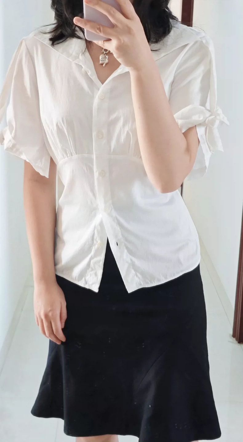 Vivienne Westwood Vivienne Westwood White tie small shirt top Size M / US 6-8 / IT 42-44 - 9 Thumbnail