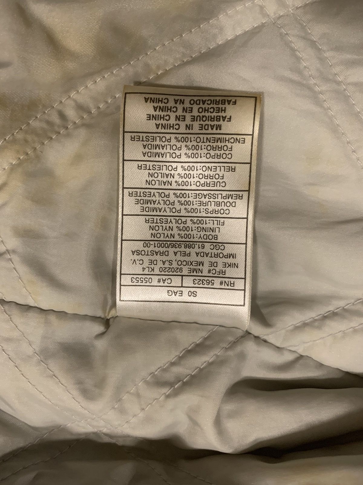 Nike × Vintage VINTAGE 90s NIKE QUILT LINED COACH JACKET Size US L / EU 52-54 / 3 - 7 Thumbnail