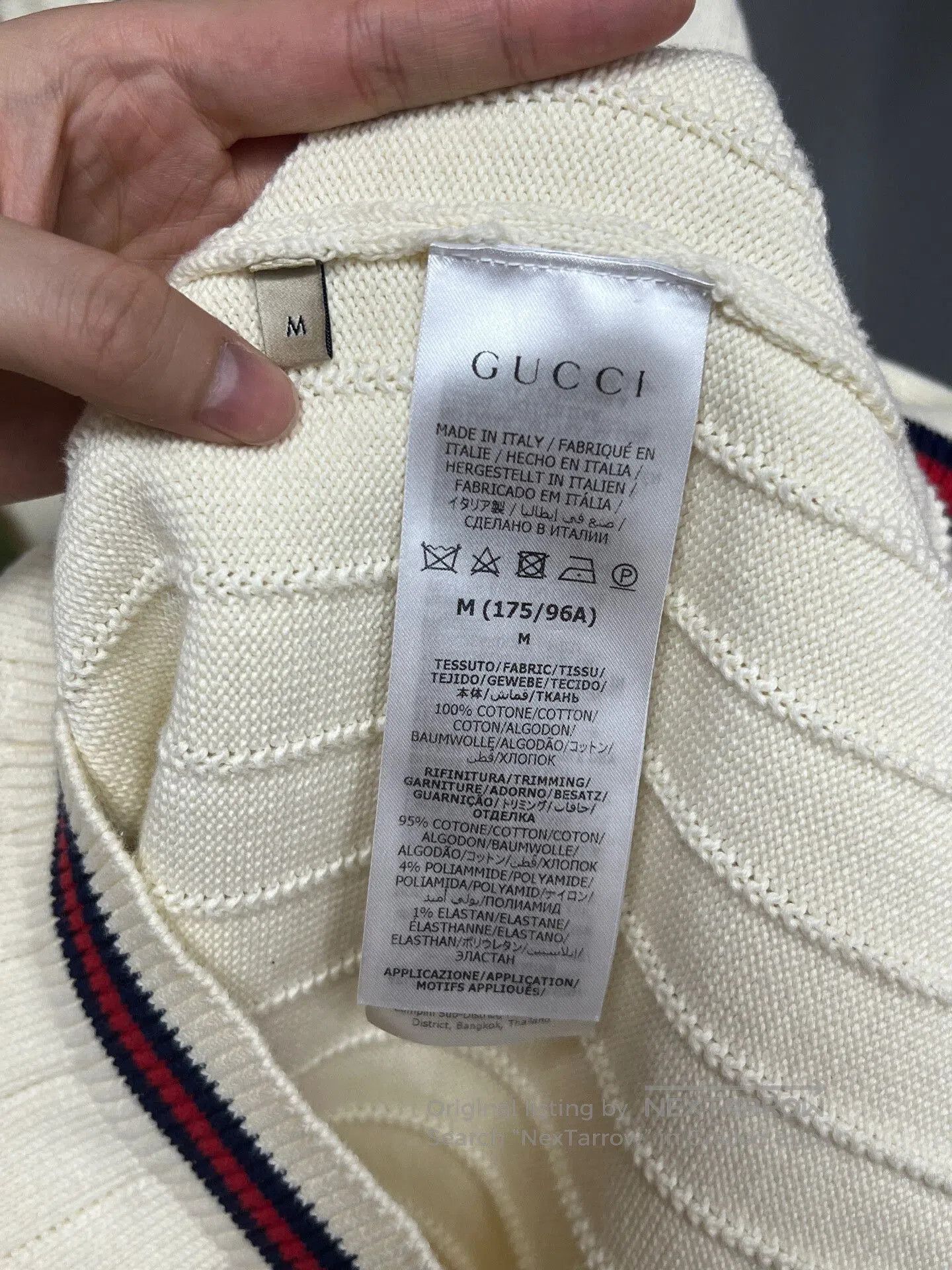 Gucci gucci v-neck campus style sweater. Size US M / EU 48-50 / 2 - 5 Thumbnail