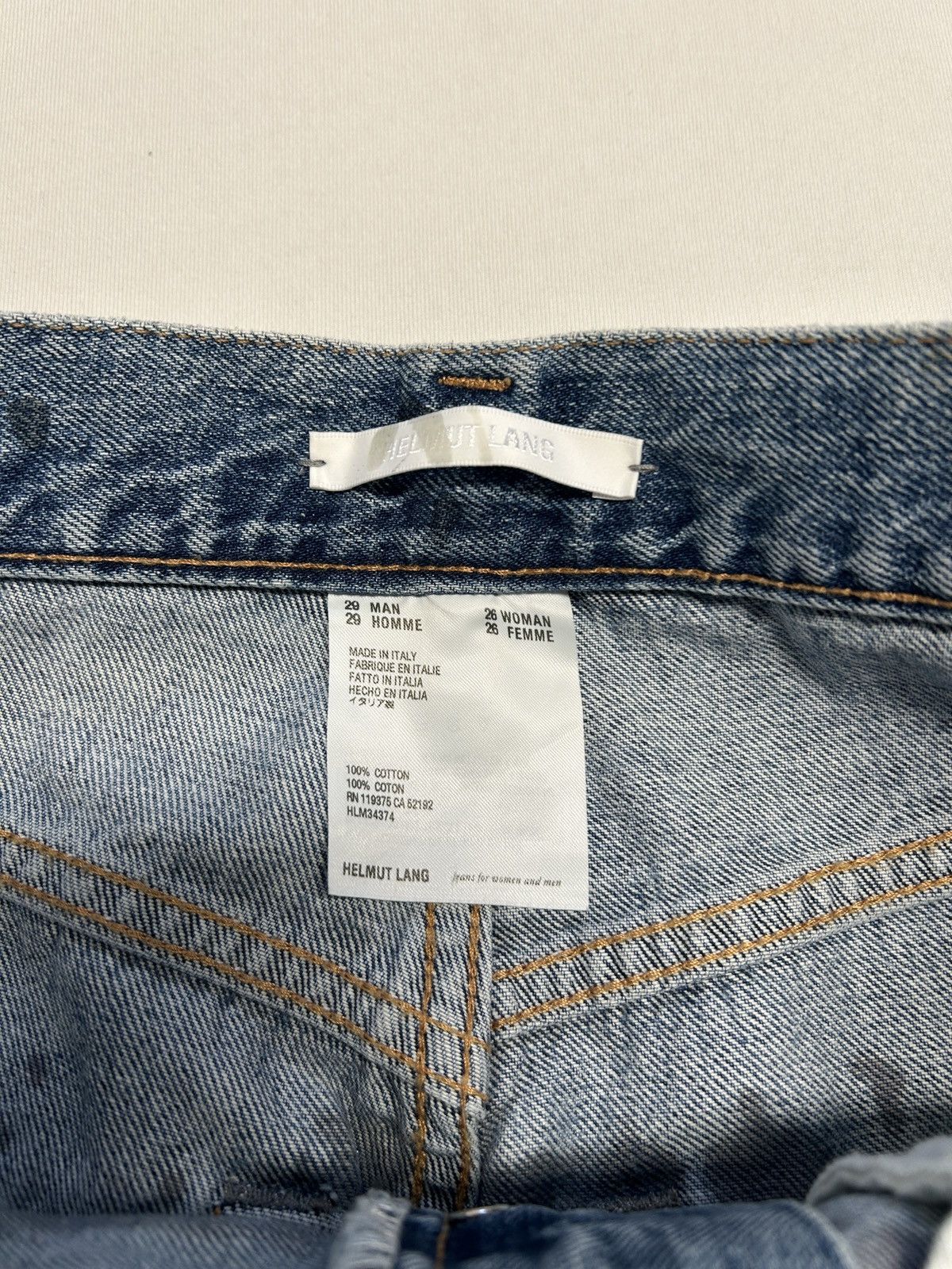 Helmut Lang SS2018 Distressed Marble Wash Denim Size US 29 - 9 Thumbnail