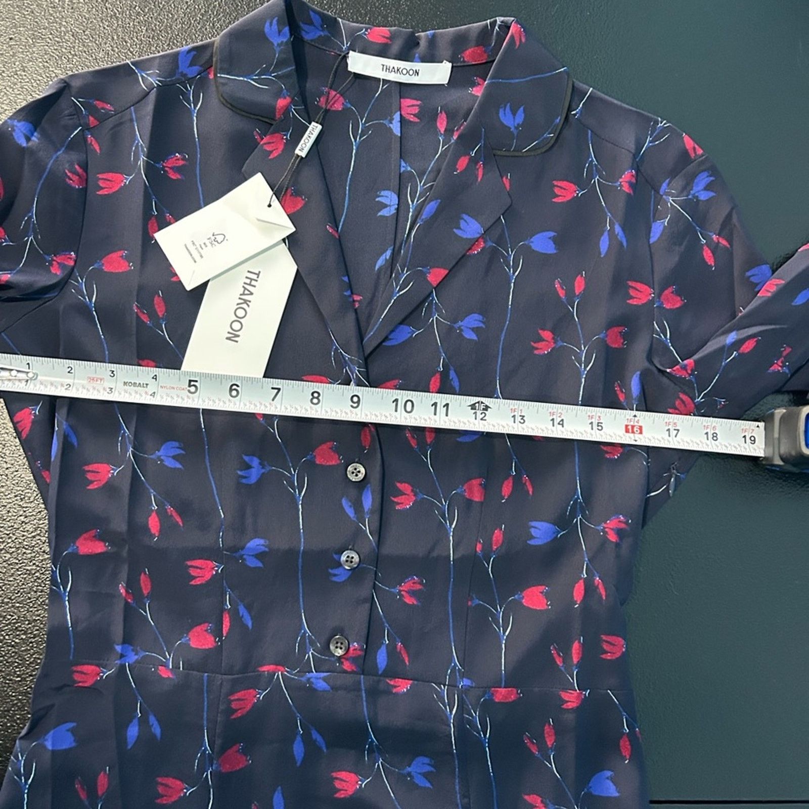 THAKOON Thakoon Silk Navy Tulip Long Sleeve Shirt Midi Dress NWT 4 Size S / US 4 / IT 40 - 13 Thumbnail