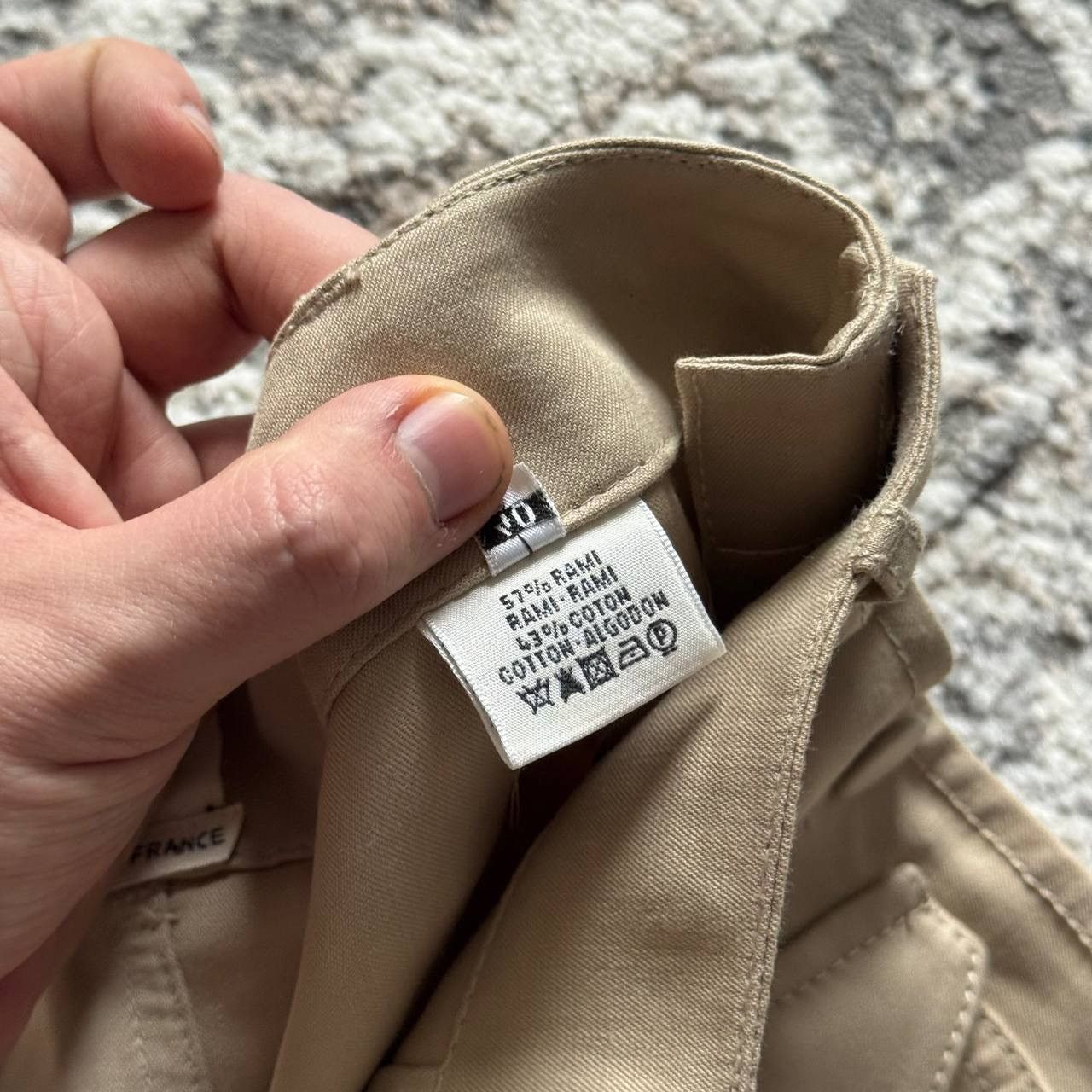 Hermes Hermes Vintage Mid Length Beige Cotton Skirt 40 Size 28" / US 6 / IT 42 - 17 Thumbnail