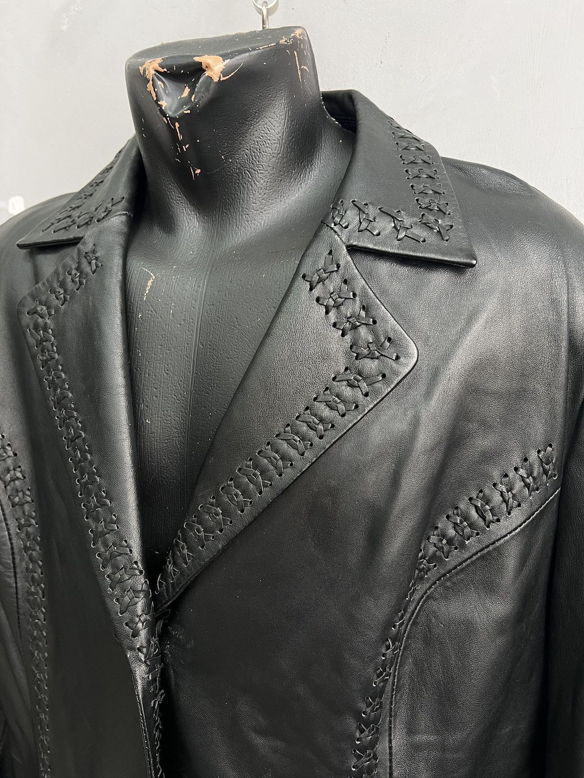 14th Addiction Gothic style balenciaga long leather coat y2k Size US L / EU 52-54 / 3 - 3 Thumbnail
