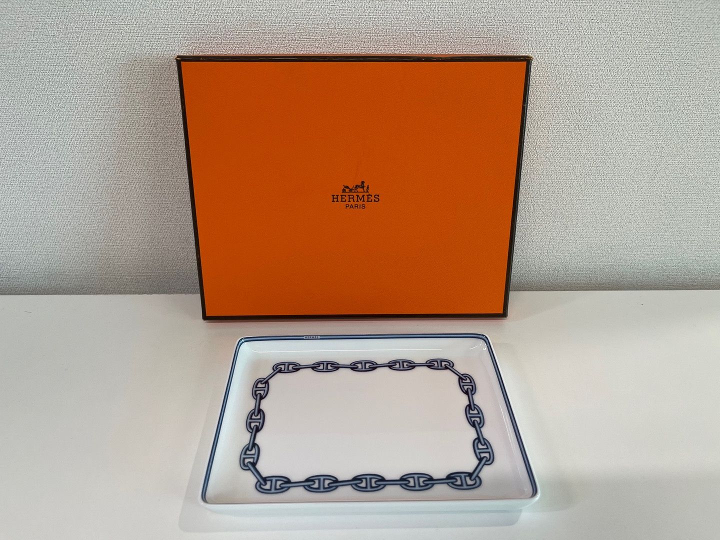Hermes Hermes Chaine D'Ancre Blue Square Plate Size ONE SIZE - 5 Thumbnail
