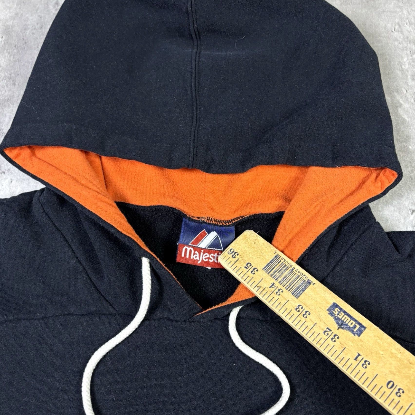 NHL VINTAGE Majestic Philadelphia Flyers Hoodie Pullover Embroidered NHL XL Black 90s Mens Hamper? Size US XL / EU 56 / 4 - 5 Thumbnail