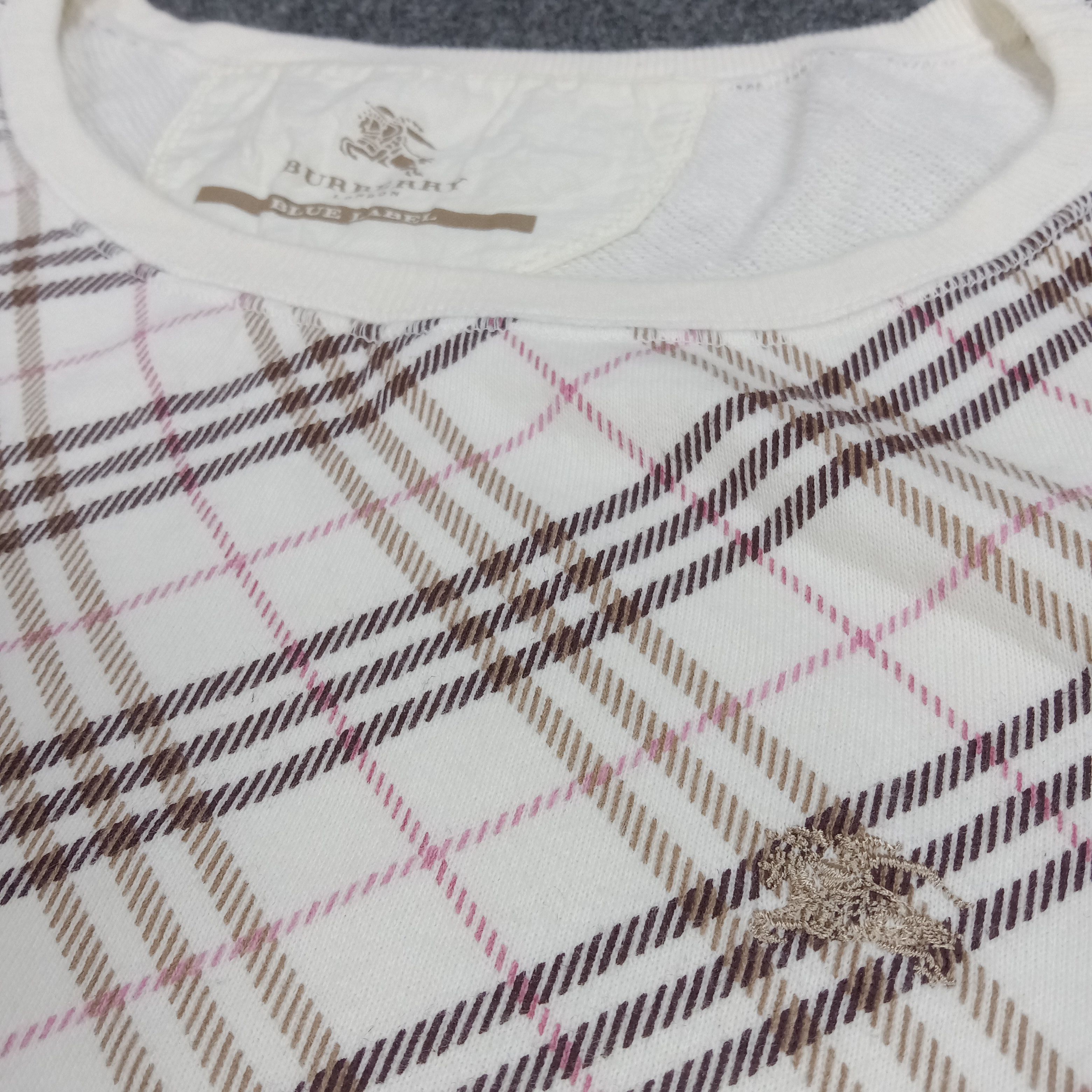 Burberry × Vintage Burberry London Blue Label Nova Check Sweatshirts Size XS / US 0-2 / IT 36-38 - 2 Thumbnail