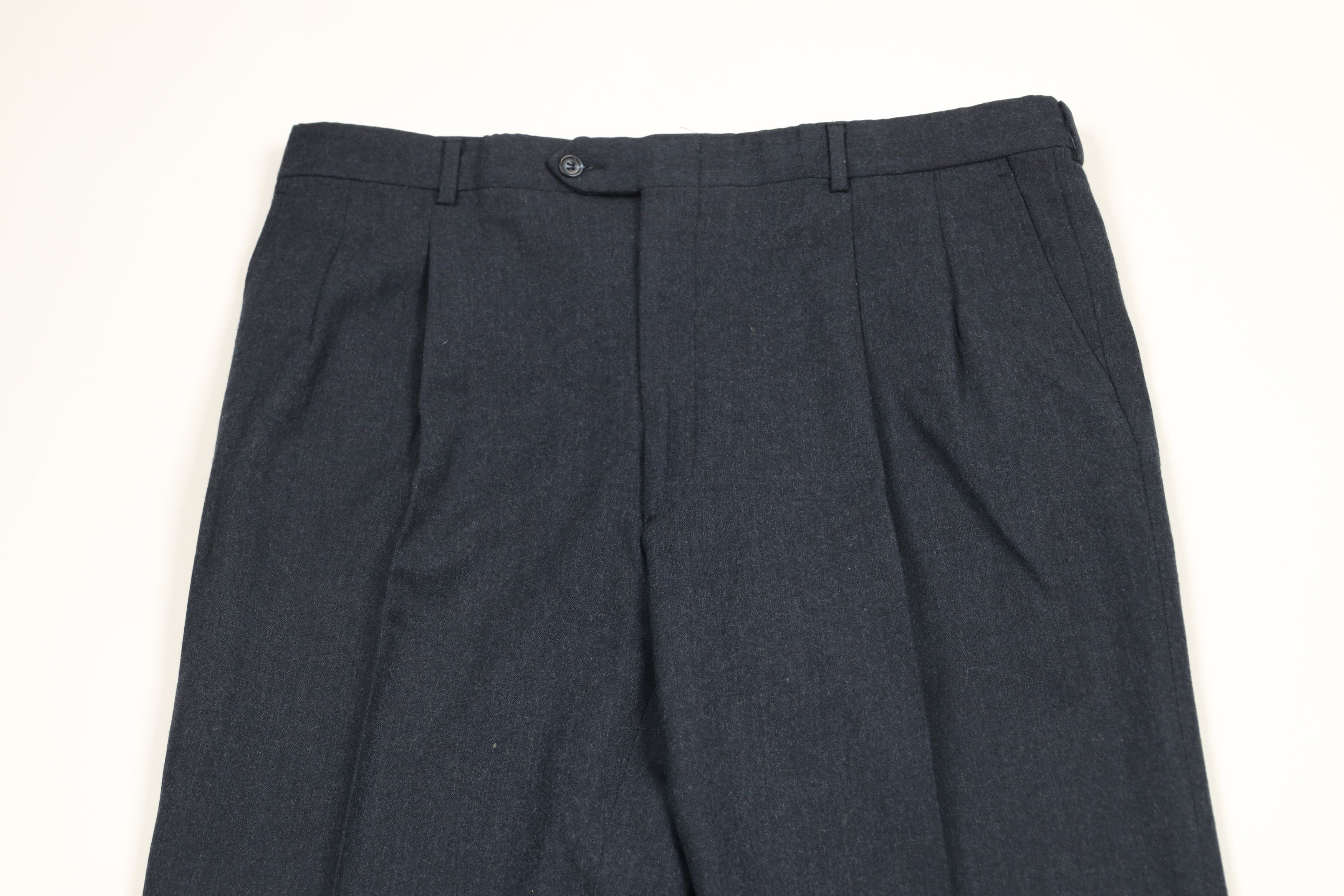 Vintage 70s Saks Fifth Avenue Wide Leg Chino Pants Blue USA