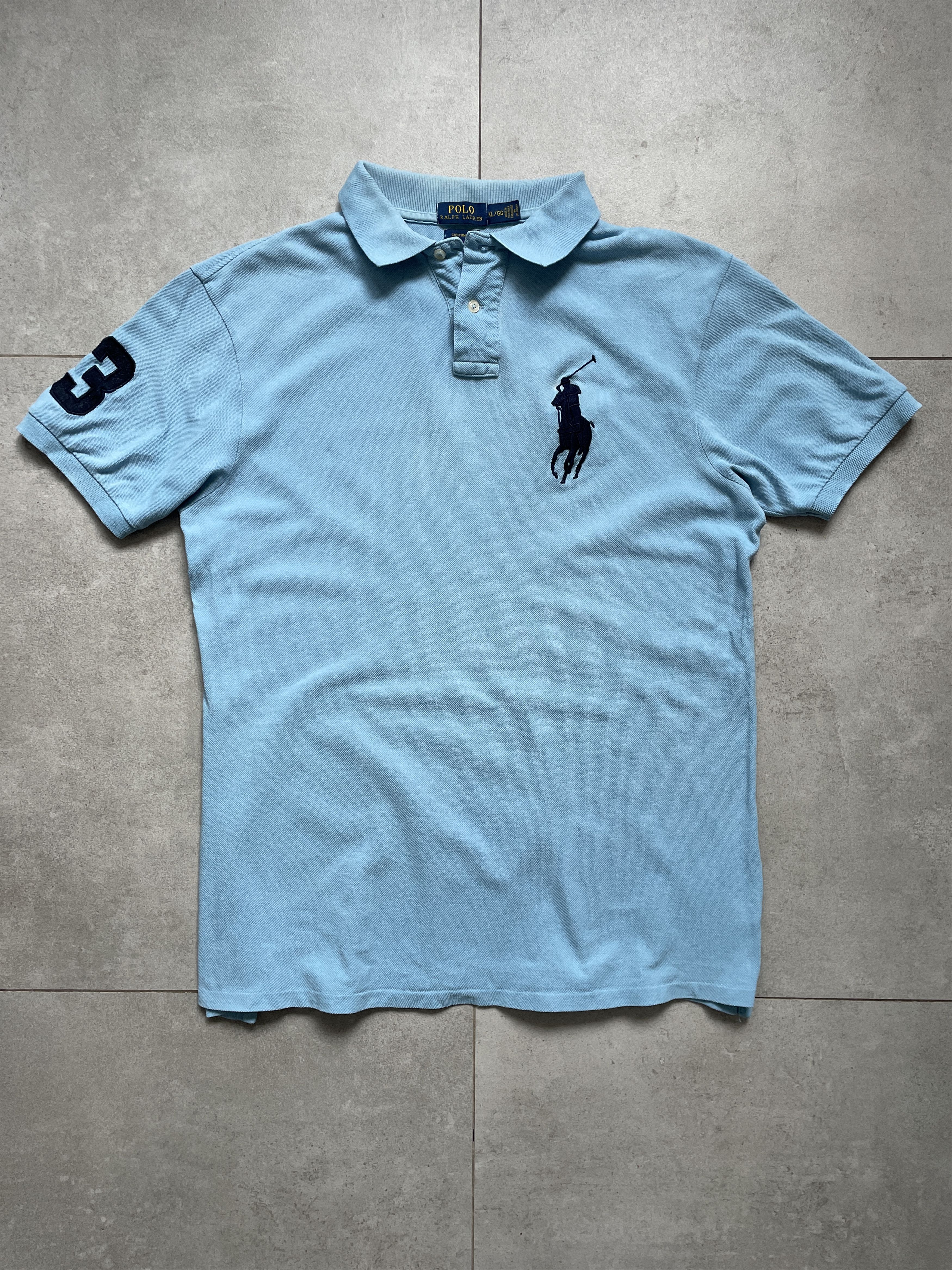 BIG PONY RALPH LAUREN BABY BLUE CHIEF KEEF POLO SHIRT