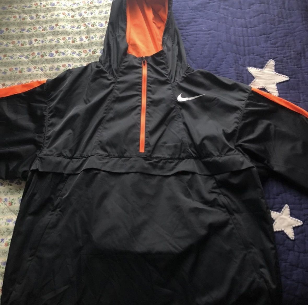 Nike Black orange nike running anorak windbreaker jacket pullover Size US S / EU 44-46 / 1 - 1 Thumbnail