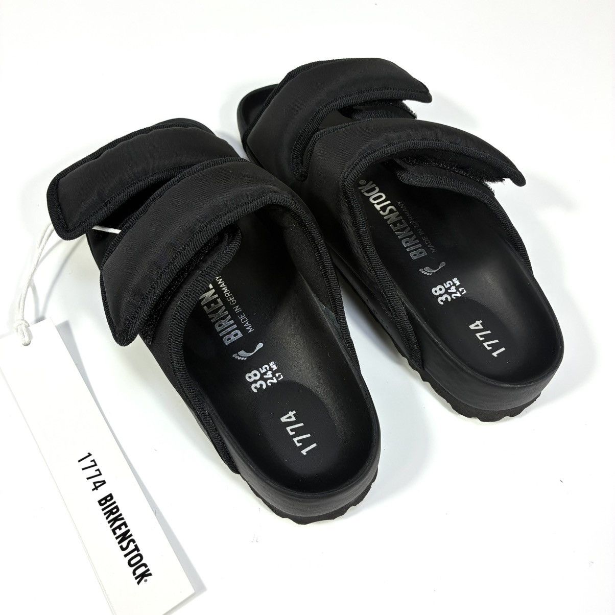 Birkenstock Birkenstock 1774 Arizona Cosny Nylon Sandals Black 38 7 NEW Size US 7 / IT 37 - 18 Thumbnail