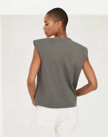Brunello Cucinelli o1w1db10825 Tank Top in Medium Grey Size XL / US 12-14 / IT 48-50 - 3 Thumbnail