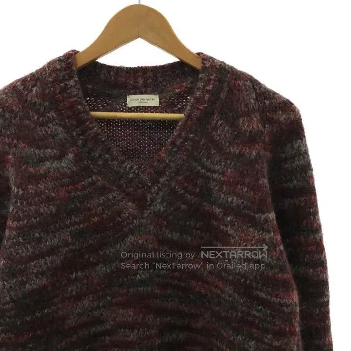 Dries Van Noten Dries Van Noten Mohair Blend V-neck Knit Sweater Size M / US 6-8 / IT 42-44 - 2 Thumbnail