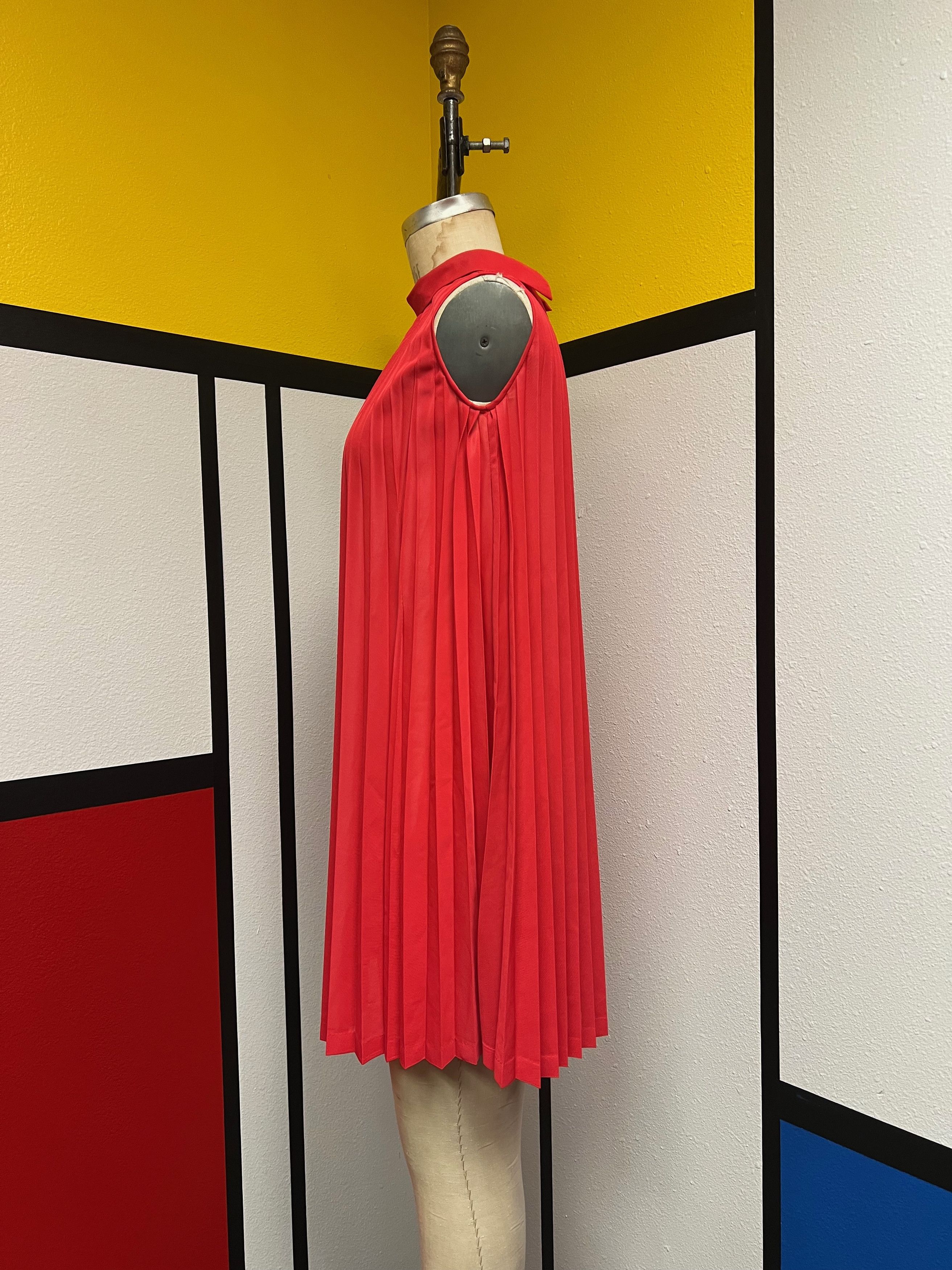 Other EUC Vintage 1960s Accordion Pleat Tetoron Shift Dress Small Size S / US 4 / IT 40 - 4 Thumbnail