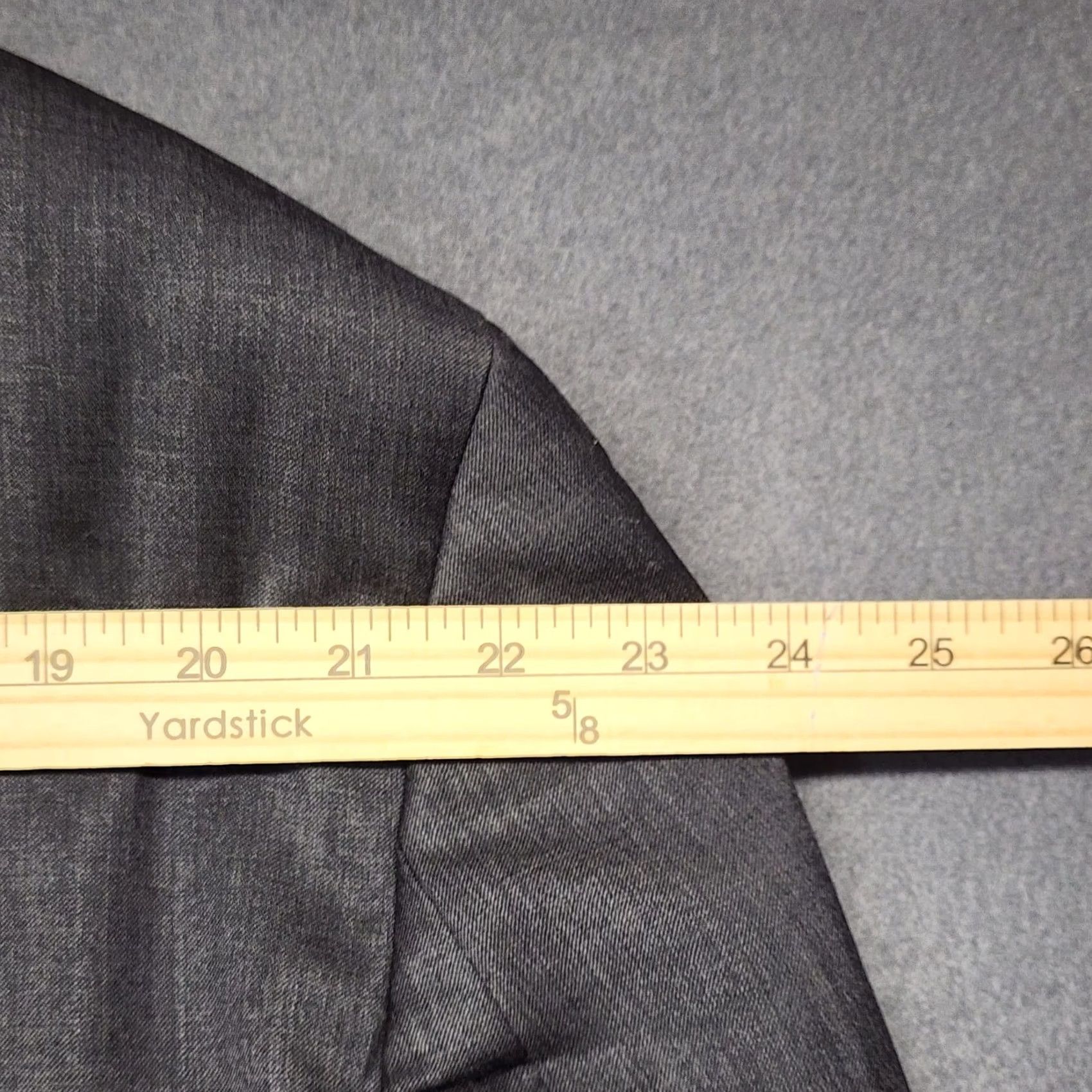 Joseph Abboud Joseph Abboud Sport Coat Blazer Mens 43L Grey Wool Shirt Jacket 2 Piece Notch Lapel Four-Button Two-Button Double-Vented Mens Size 46R - 4 Thumbnail