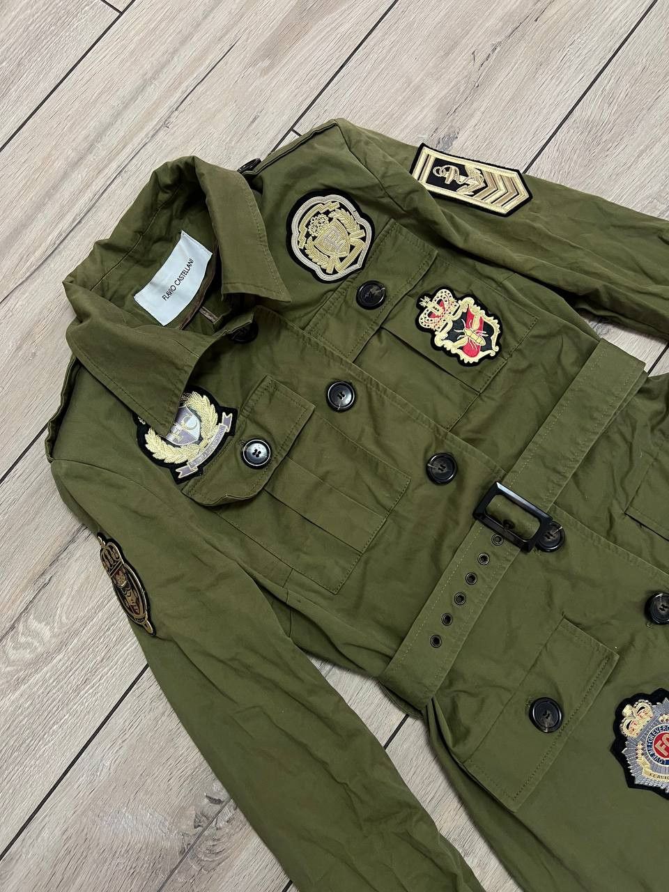 Other Flavio Castellani Military Khaki Patched Shirt Jacket EUR 40 Size S / US 4 / IT 40 - 9 Thumbnail