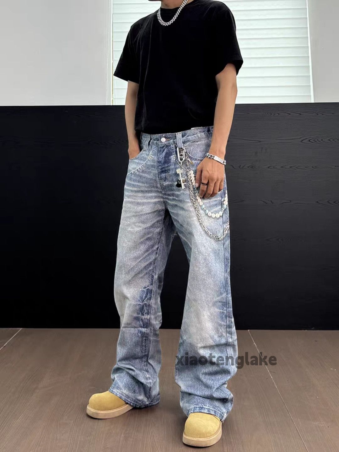 Jean Custom loose baggy skate hiphop yuppie punk jeans Size US 34 / EU 50 - 3 Thumbnail
