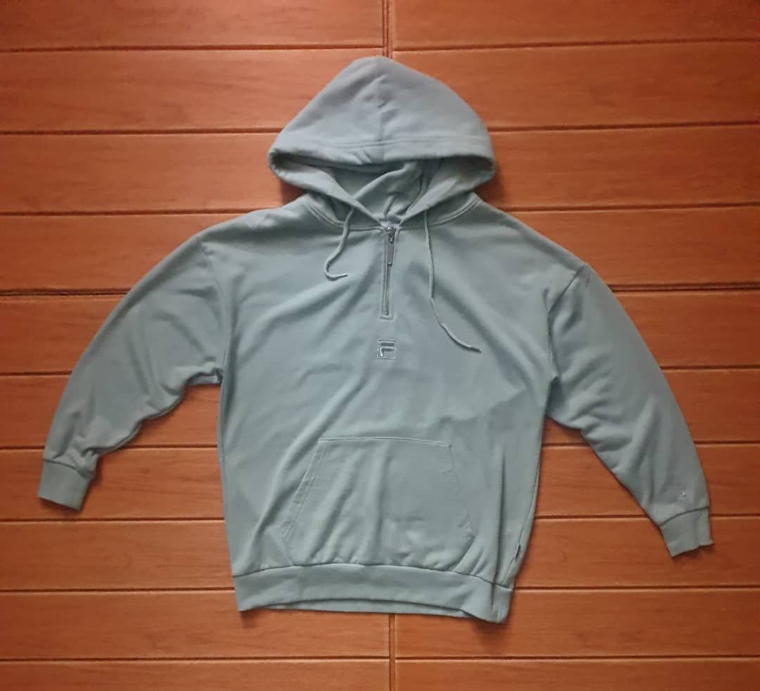 Fila Fila half zipper baby blue hoodie sweater Size M / US 6-8 / IT 42-44 - 1 Thumbnail
