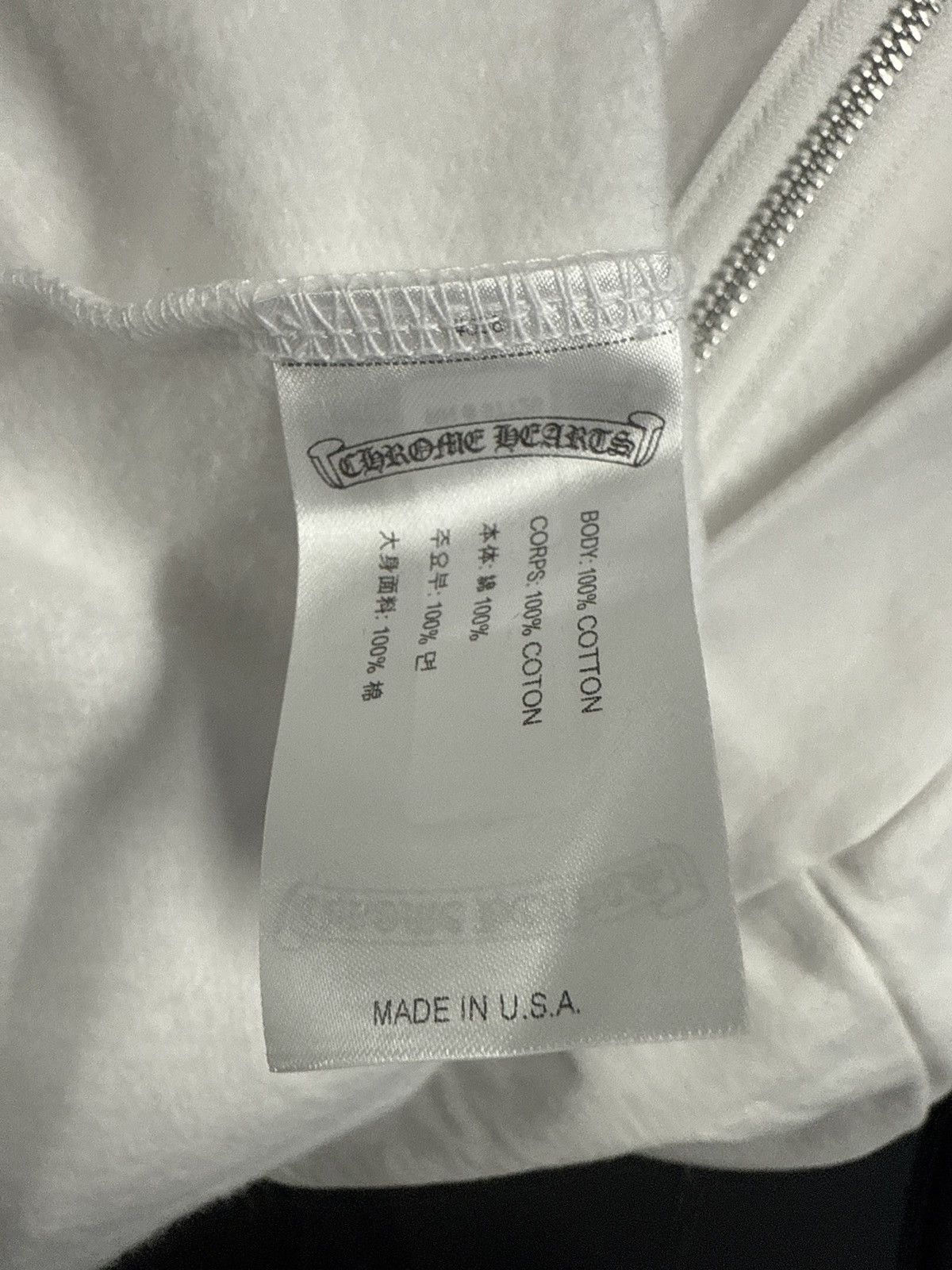 Chrome Hearts CHROME HEARTS SCRIPT ZIP UP HOODIE WHITE BLACK Size US S / EU 44-46 / 1 - 10 Thumbnail