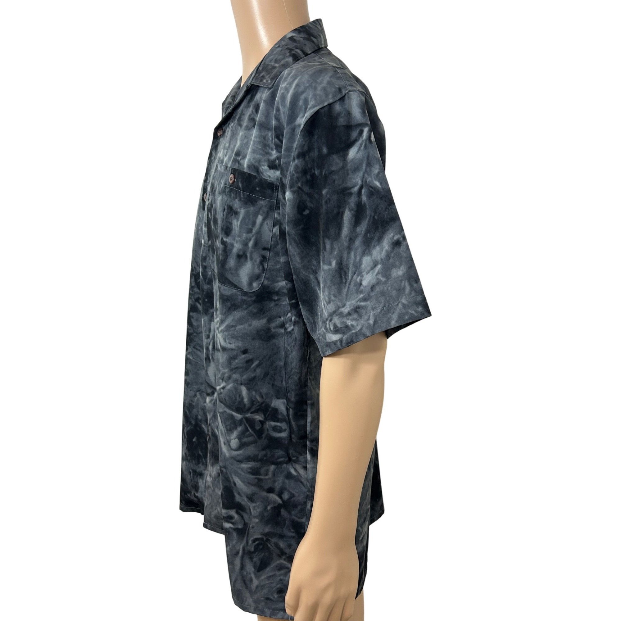 Jordan Craig Jordan Craig Men’s Casual Shirt M Black Grey Tie Dyed Short Size US M / EU 48-50 / 2 - 2 Thumbnail