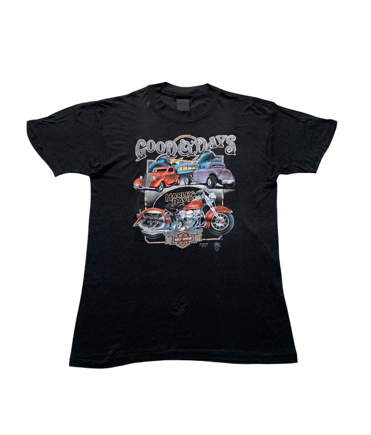 Harley Davidson Grail Vintage 80s 3D Emblem Harley Davidson Tshirt Size US M / EU 48-50 / 2 - 1 Thumbnail
