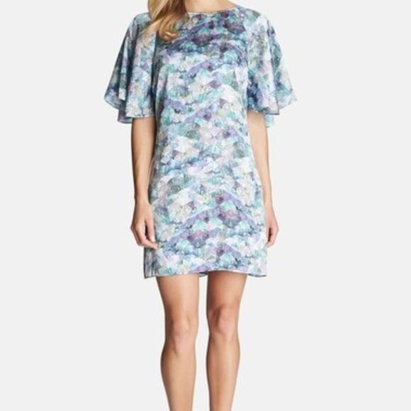 Other CeCe by Cynthia Steffe ' Butterfly Kiss' Print Shift Dress Size XS / US 0-2 / IT 36-38 - 2 Thumbnail