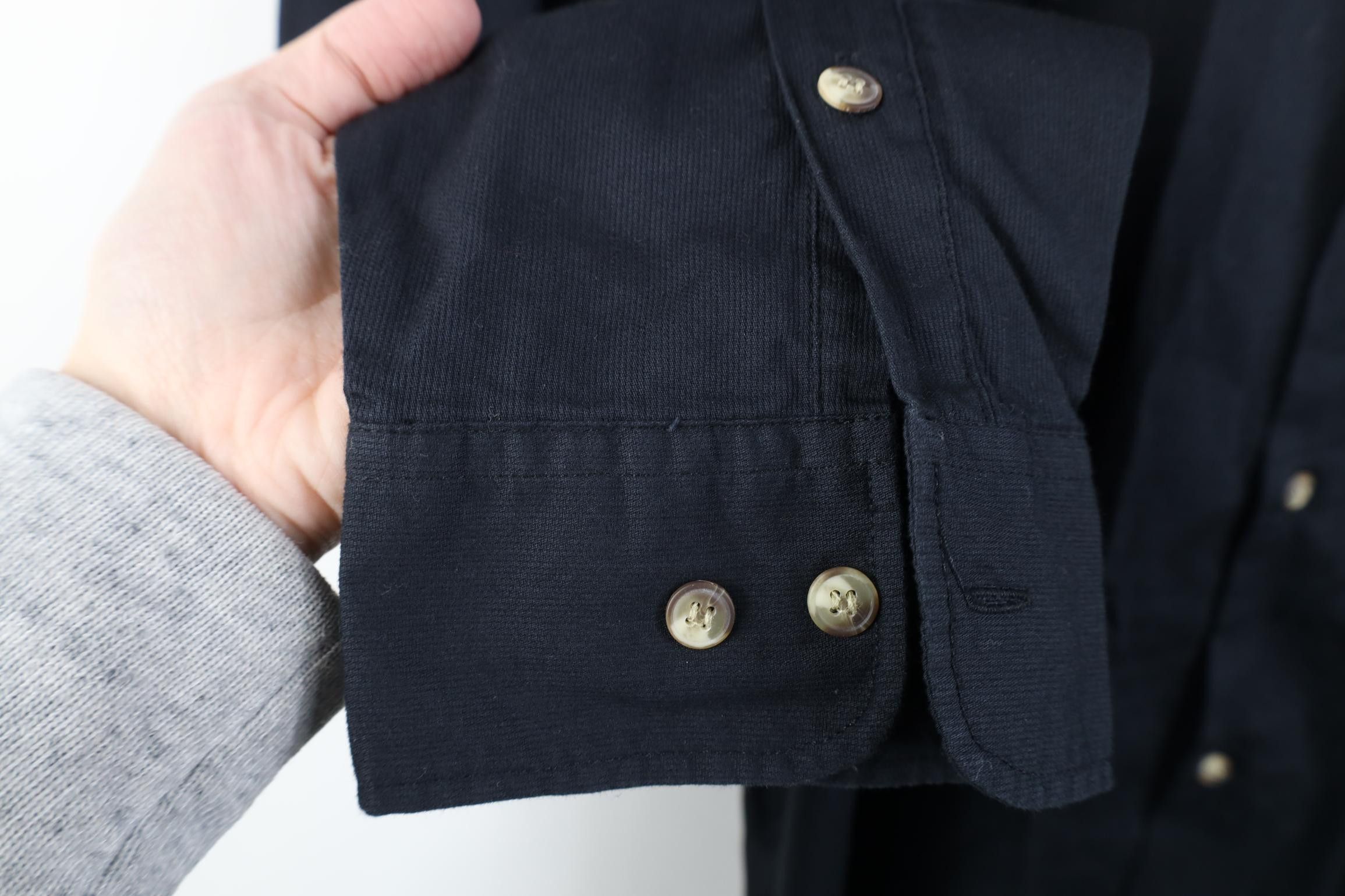 Vintage Vintage 90s Streetwear Band Collar Button Shirt Black Cotton Size US XL / EU 56 / 4 - 6 Thumbnail