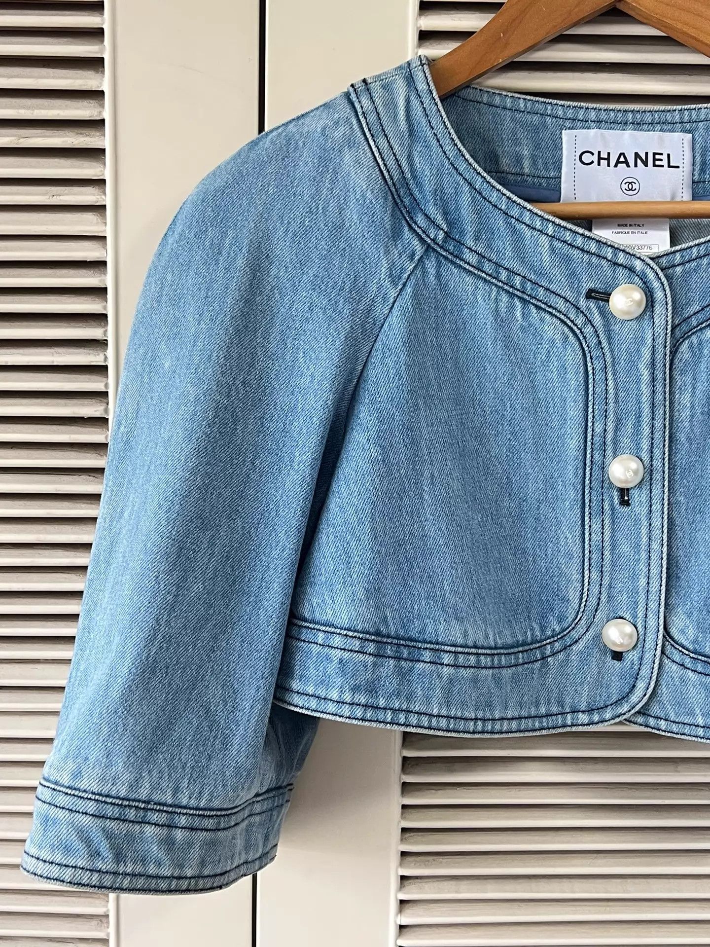 Chanel Chanel Denim Short Jacket 34 Pearl Buttons Size XS / US 0-2 / IT 36-38 - 5 Thumbnail