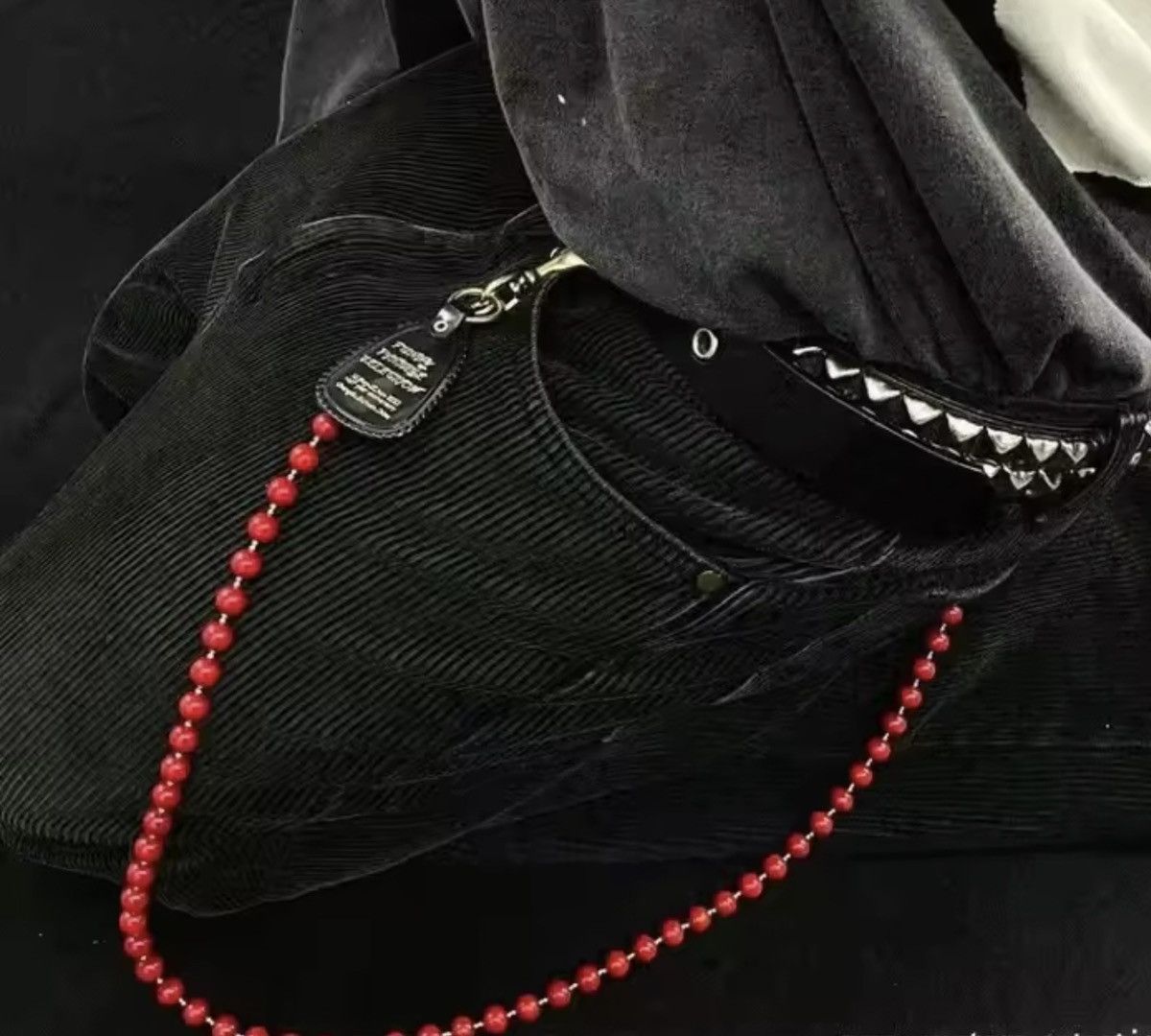 Jewelry Red Beaded Wallet Chain, Pants Chain Size ONE SIZE - 5 Thumbnail