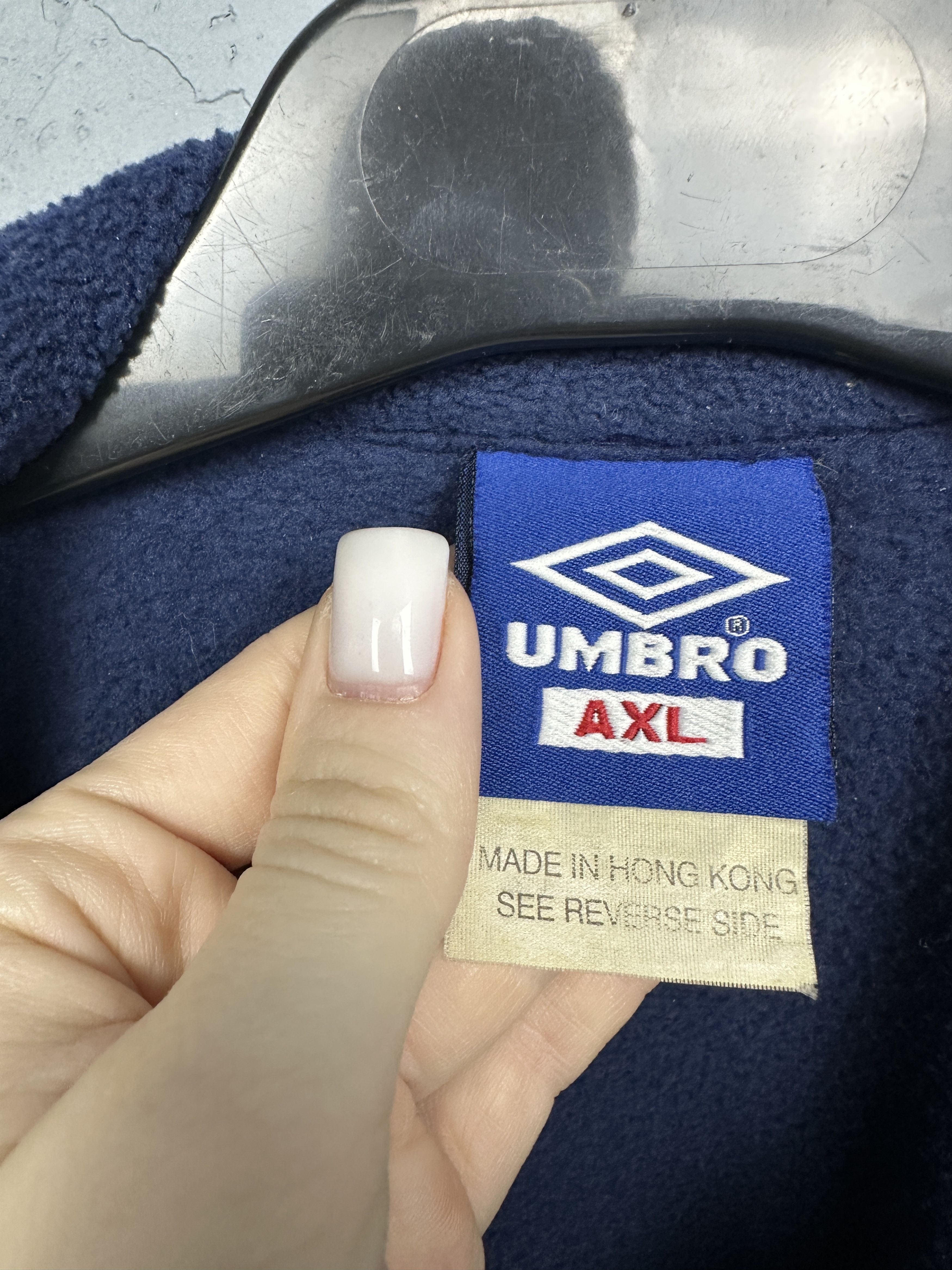 Umbro Umbro 90s Vintage Mens Center Logo Fleece Jacket Size US XL / EU 56 / 4 - 5 Thumbnail