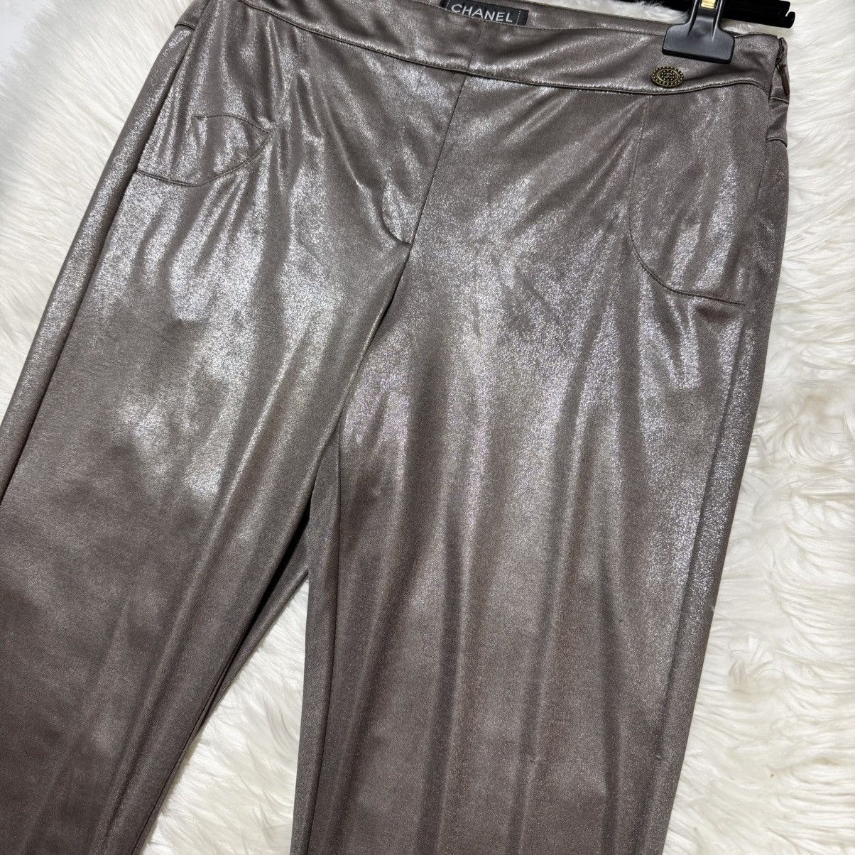 Chanel Runway Chanel COCO Embellished Super Stretch Pants Leggings Size 36" / US 14 / IT 50 - 7 Thumbnail