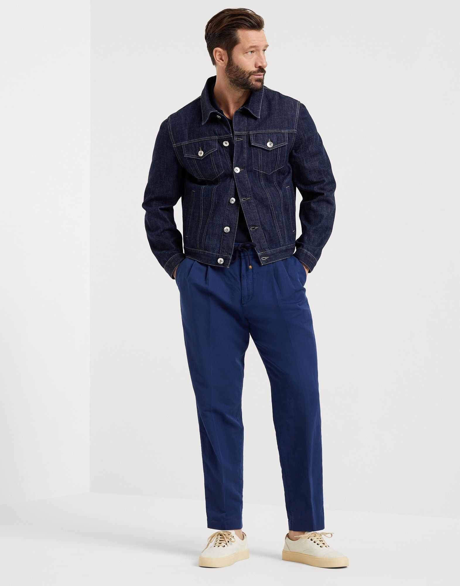 Brunello Cucinelli Dyed Pants in Dark Blue Size US 34 / EU 50 - 4 Thumbnail