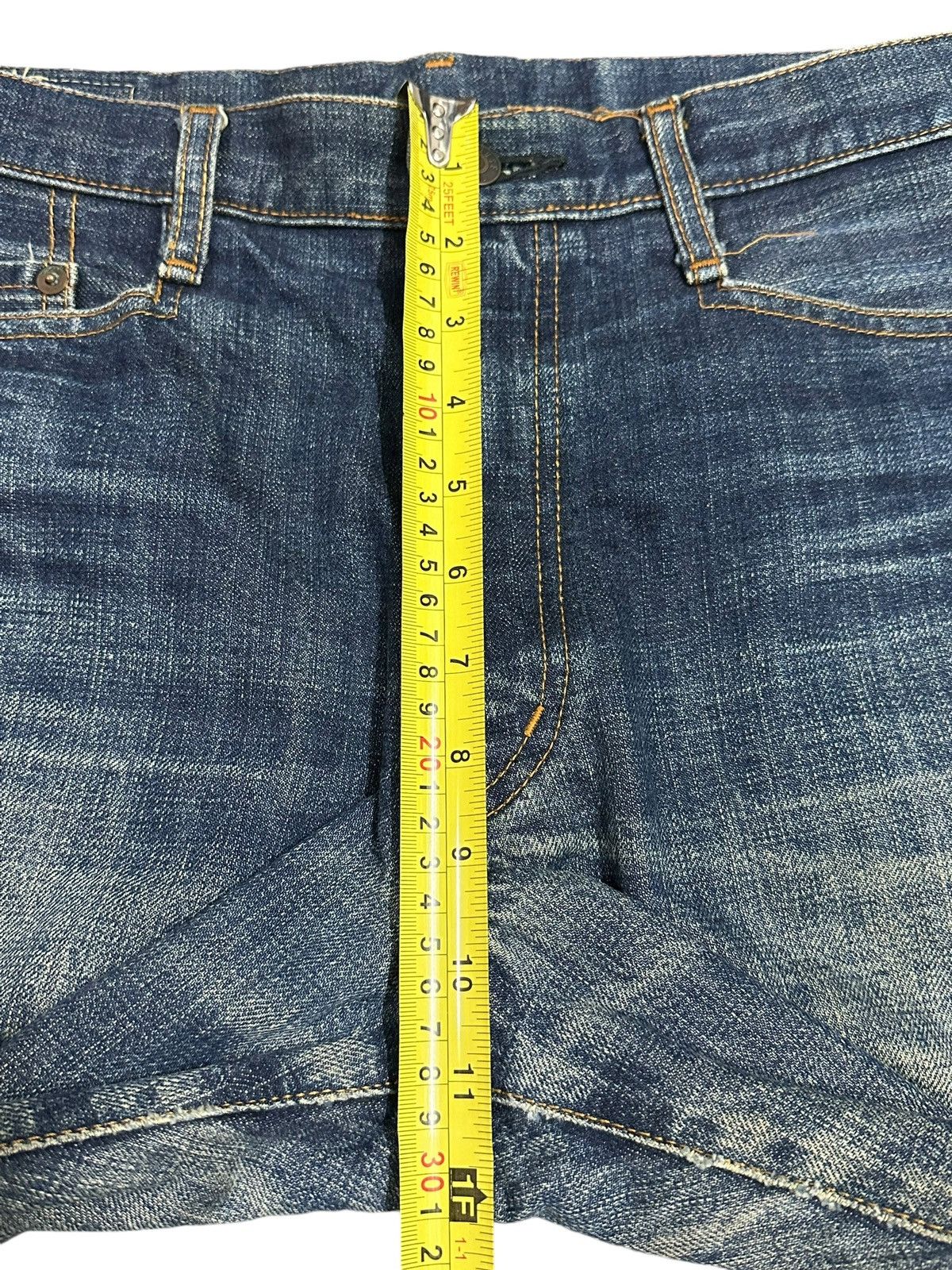 ABAHOUSE Vintage Japanese Abahouse Blue Wash Distressed Flare Jeans Size US 31 - 17 Thumbnail