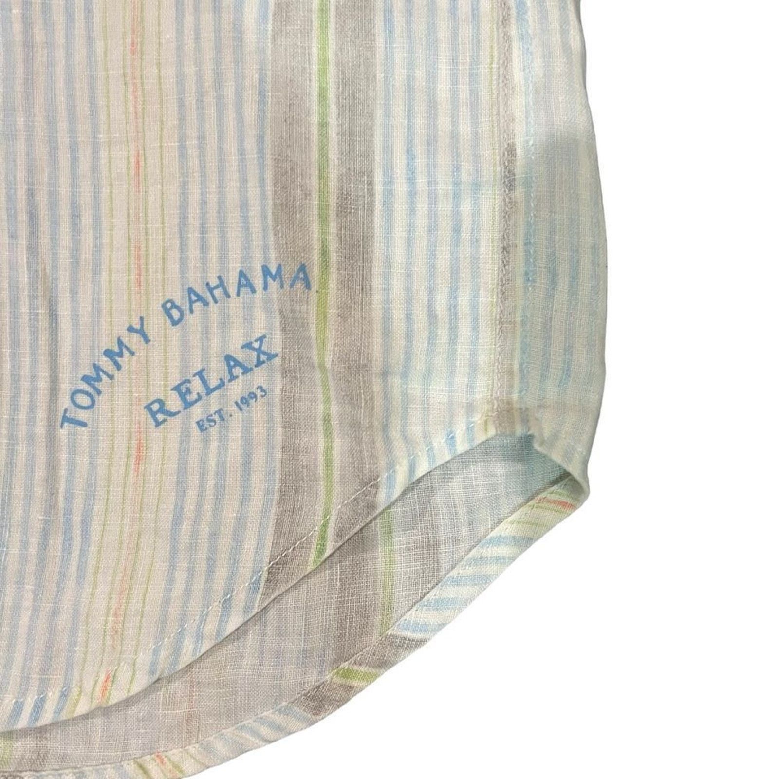 Tommy Bahama Tommy Bahama Shirt Mens 2XL Beige Striped Button-Up Size US XXL / EU 58 / 5 - 3 Thumbnail