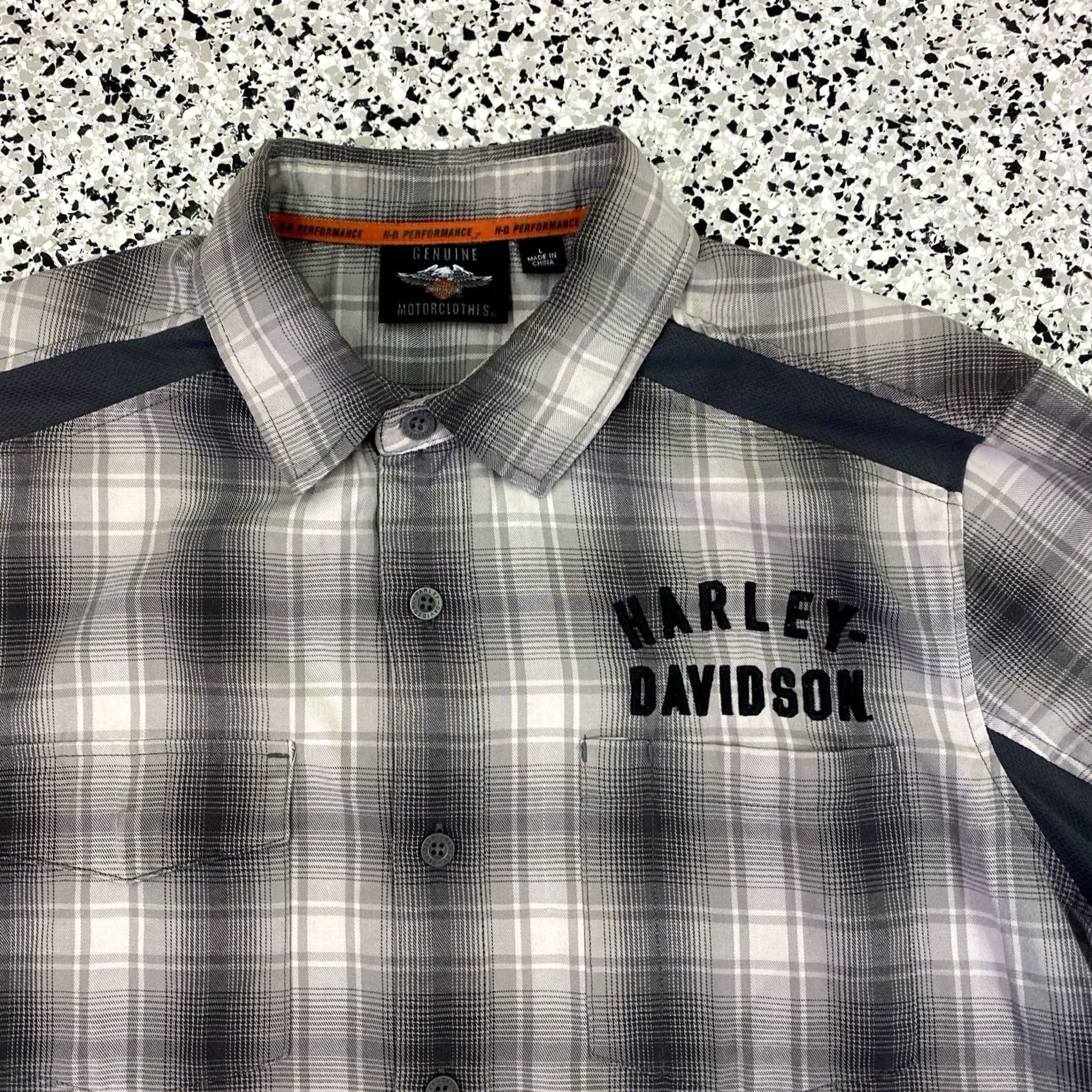 Harley Davidson VINTAGE Harley-Davidson Shirt Mens Large Gray Plaid Y2K Button Up Size US L / EU 52-54 / 3 - 2 Thumbnail