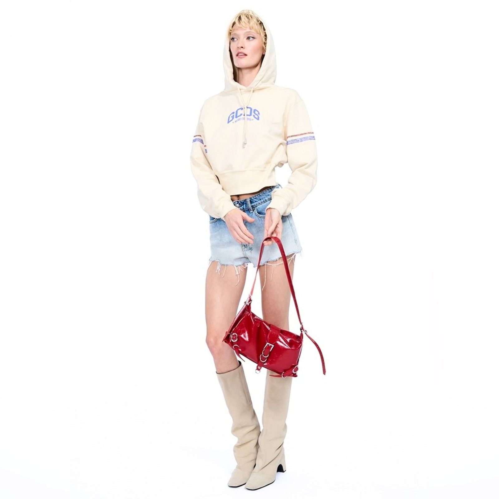Coperni GCDS Wear Logo Cropped Hoodie Size Large (item #059) Size L / US 10 / IT 46 - 2 Thumbnail
