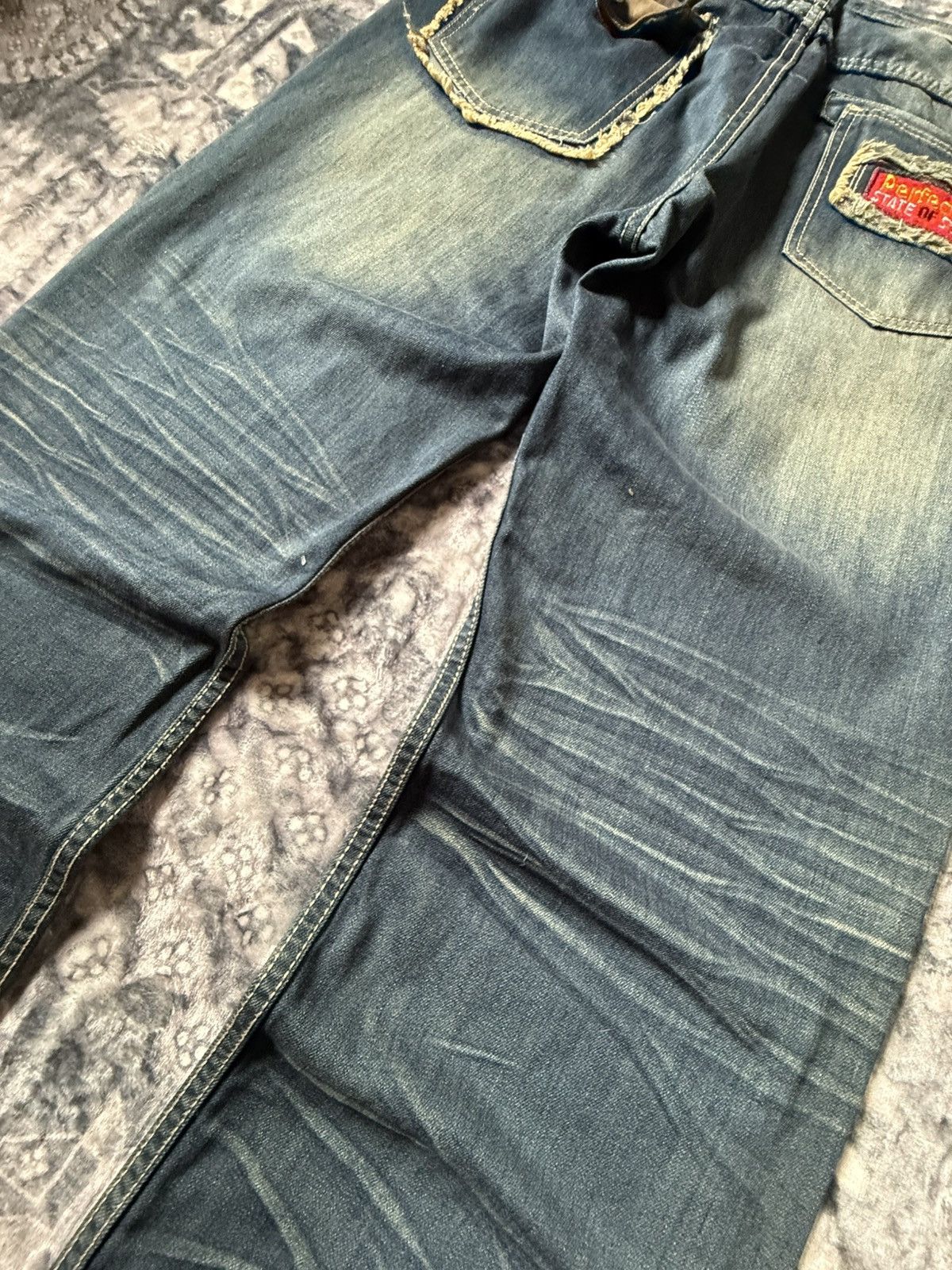 Japanese Brand Vomanie Japan Patch Work Frayed Details Baggy Fit Jeans Size US 32 / EU 48 - 18 Thumbnail
