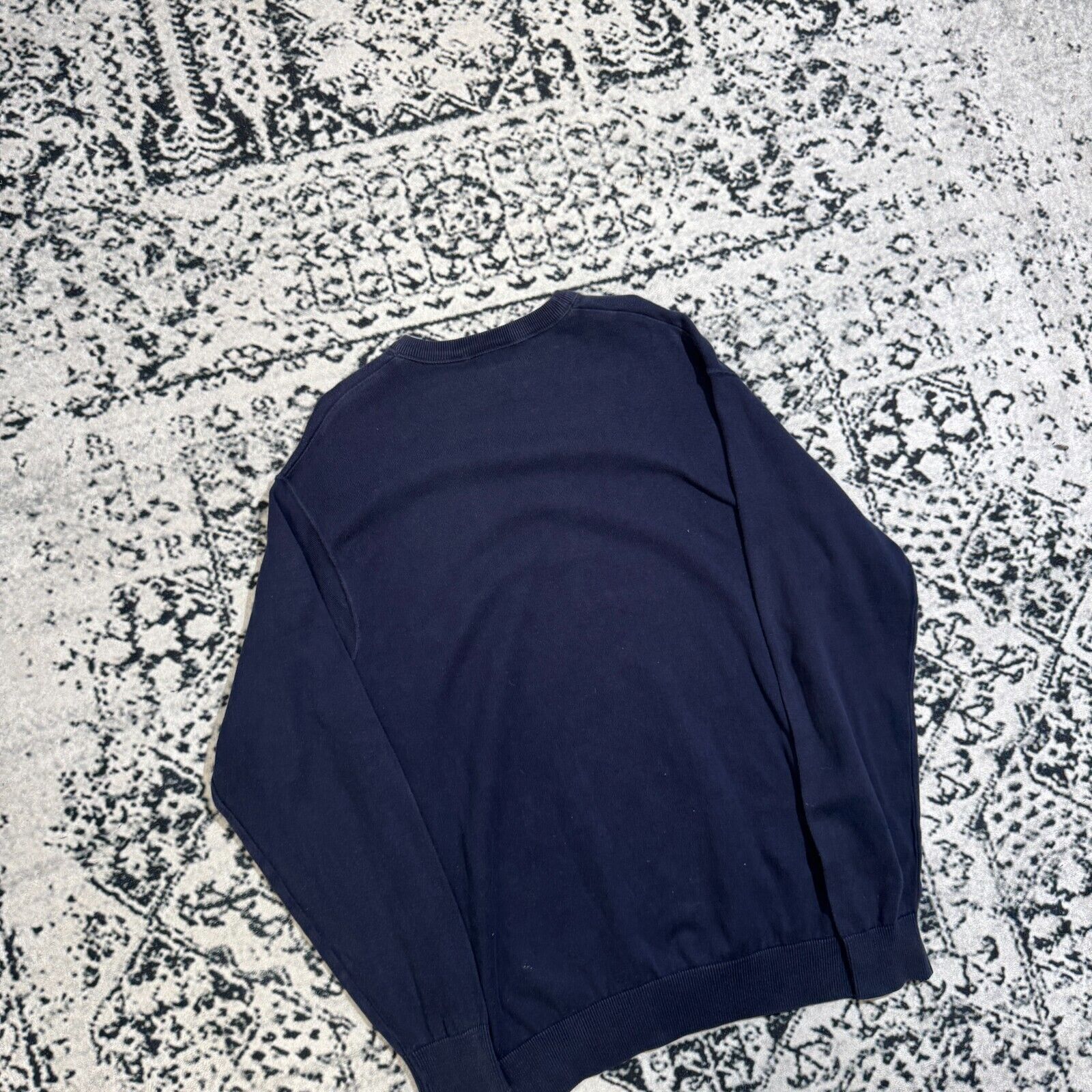 Lacoste × Vintage Vintage Lacoste Unisex Navy Blue Cotton Sweater Size L Size US L / EU 52-54 / 3 - 13 Thumbnail