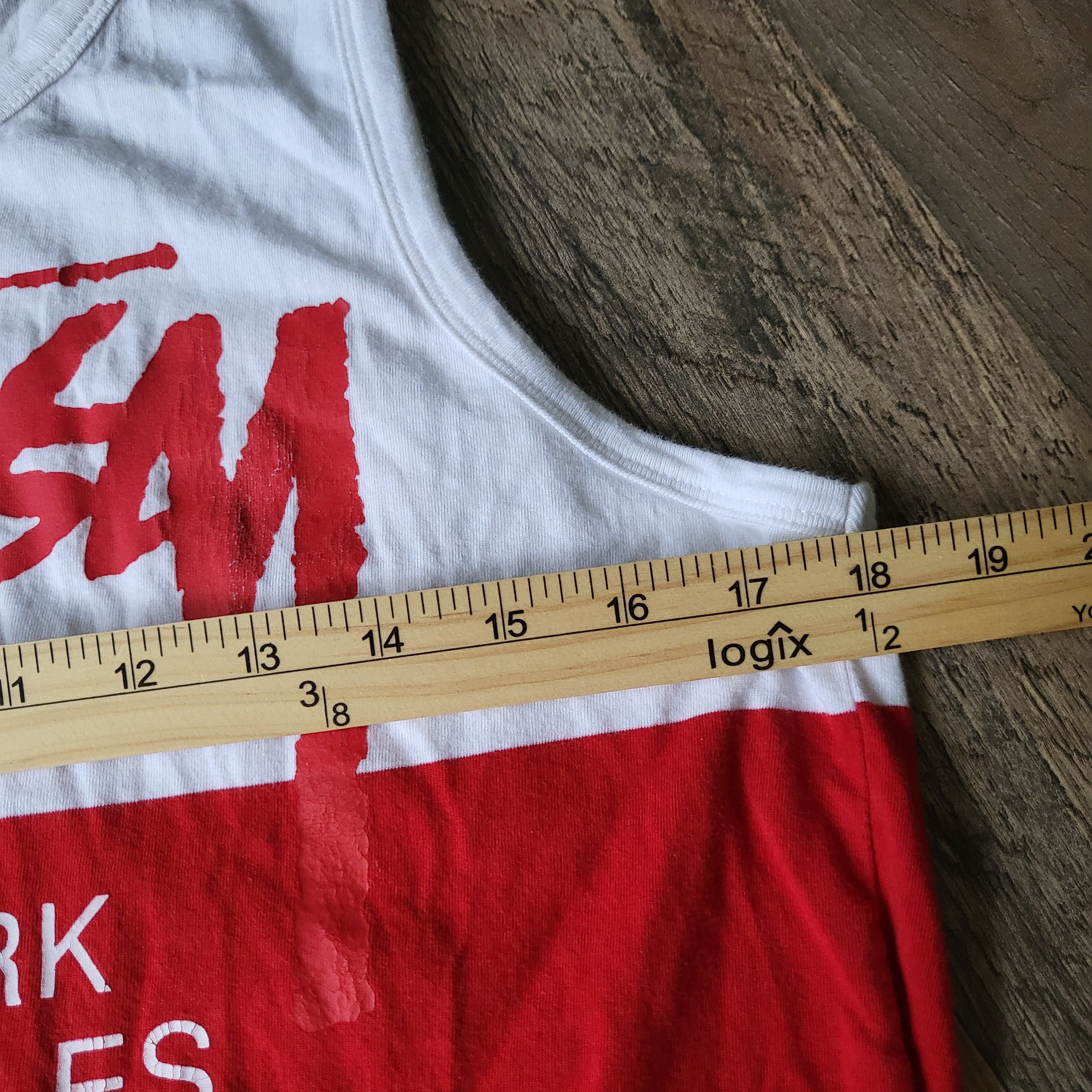Stussy Stussy Spellout Tank Top, Men's Size Small, Red and White. Size US S / EU 44-46 / 1 - 8 Thumbnail