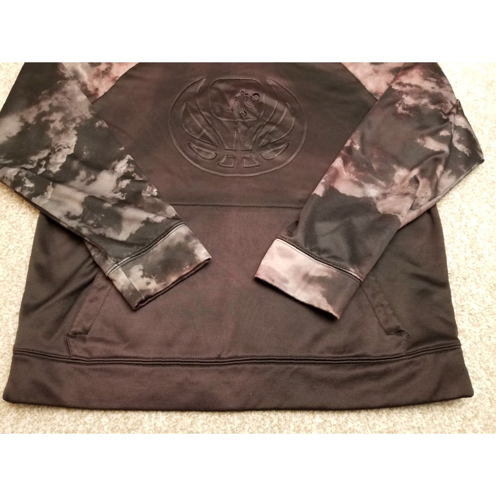Vintage And1 Hoodie Mens Medium Black Purple Camo Hooded Pullover Sweatshirt Basketball Size US M / EU 48-50 / 2 - 2 Thumbnail