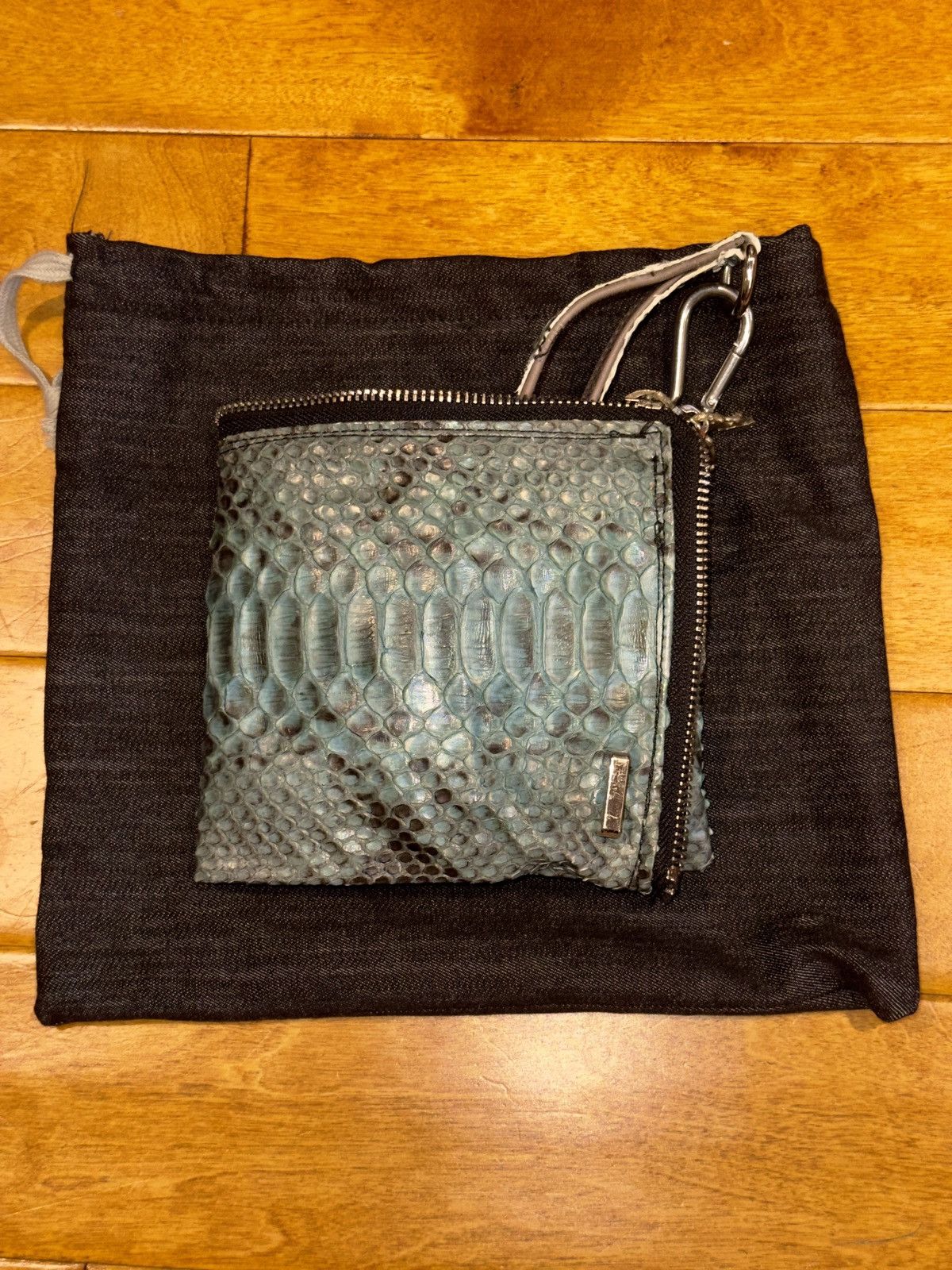 Rick Owens Ioana Bag Acqua Snakeskin Size ONE SIZE - 2 Thumbnail